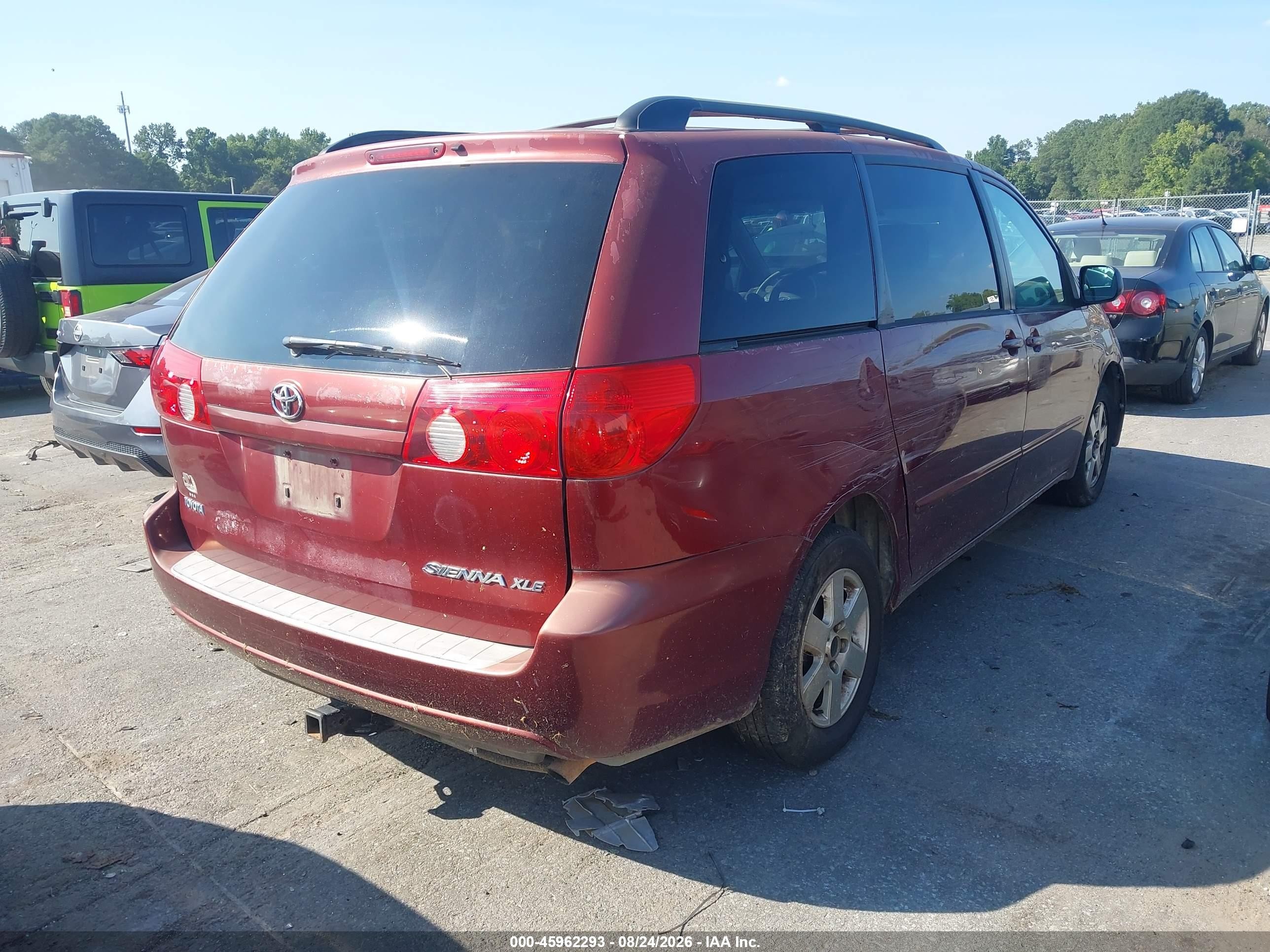 2006 Toyota Sienna Xle Burgundy vin: 5TDZA22CX6S569404