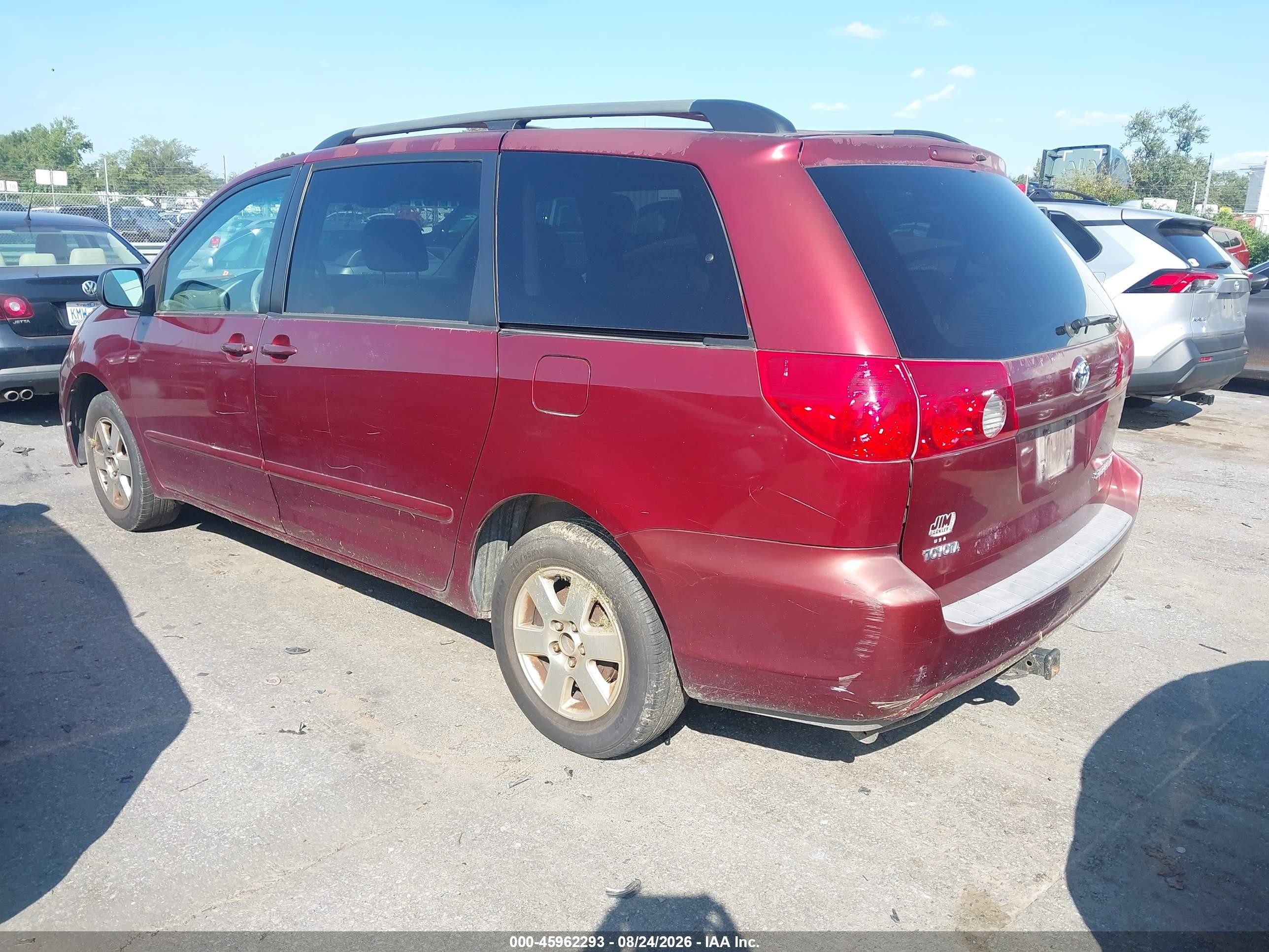 2006 Toyota Sienna Xle Burgundy vin: 5TDZA22CX6S569404