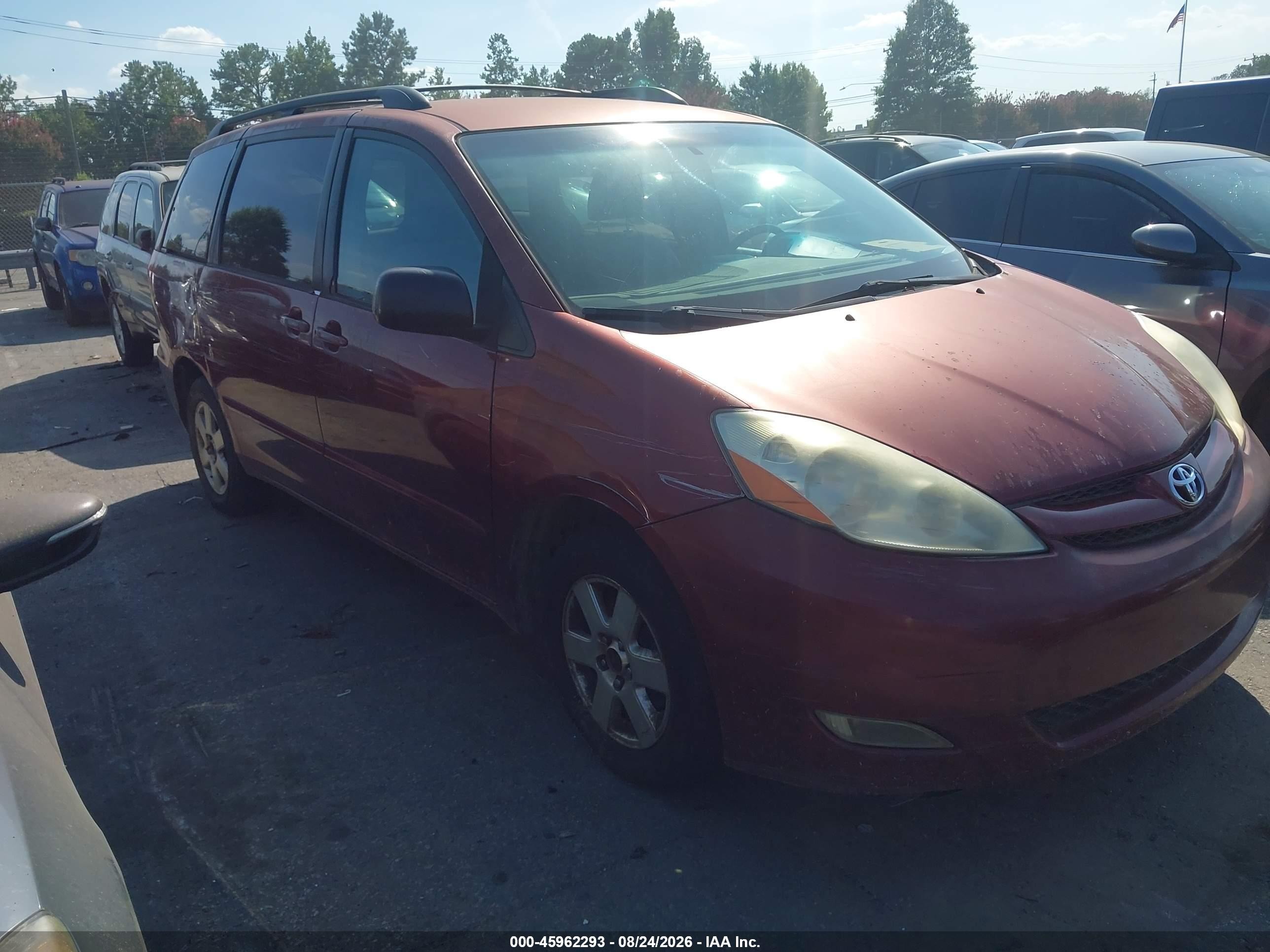 2006 Toyota Sienna Xle Burgundy vin: 5TDZA22CX6S569404