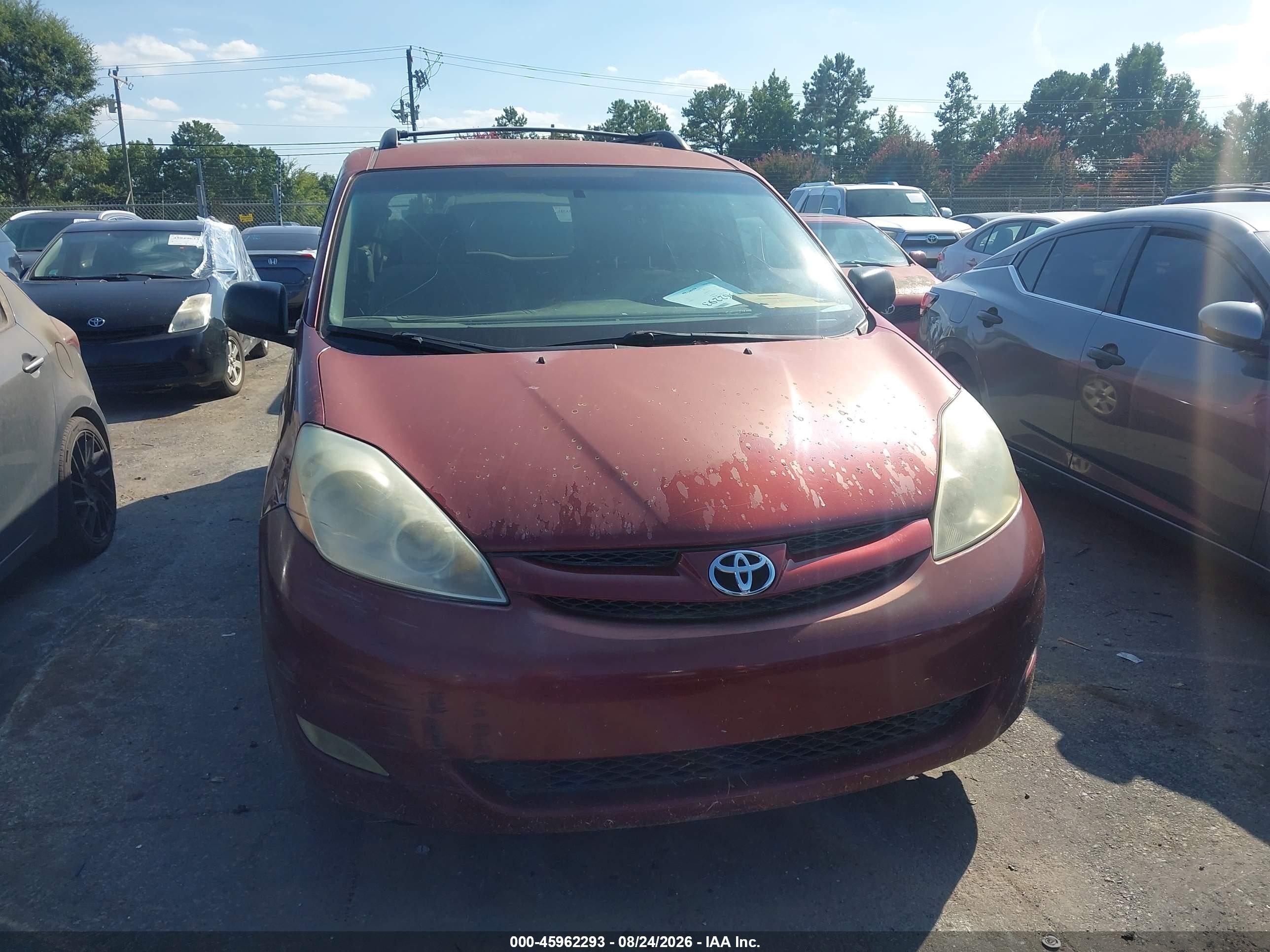 2006 Toyota Sienna Xle Burgundy vin: 5TDZA22CX6S569404