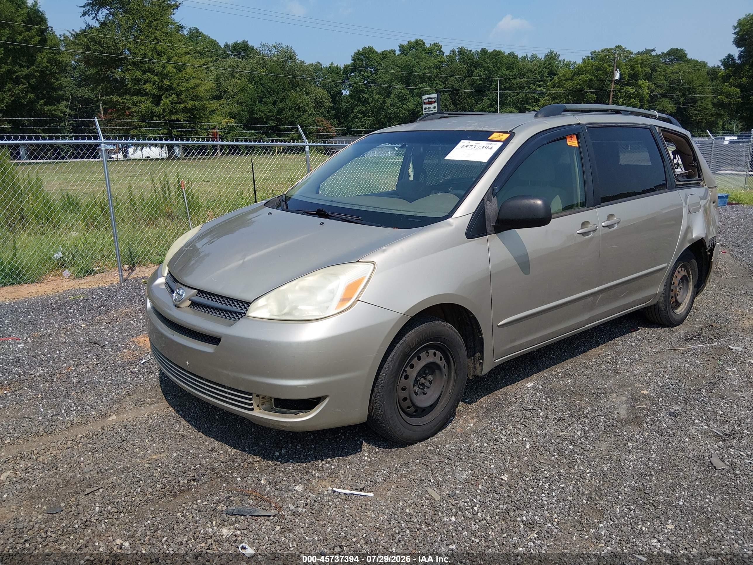 2004 Toyota Sienna Le Gold vin: 5TDZA23C04S019236