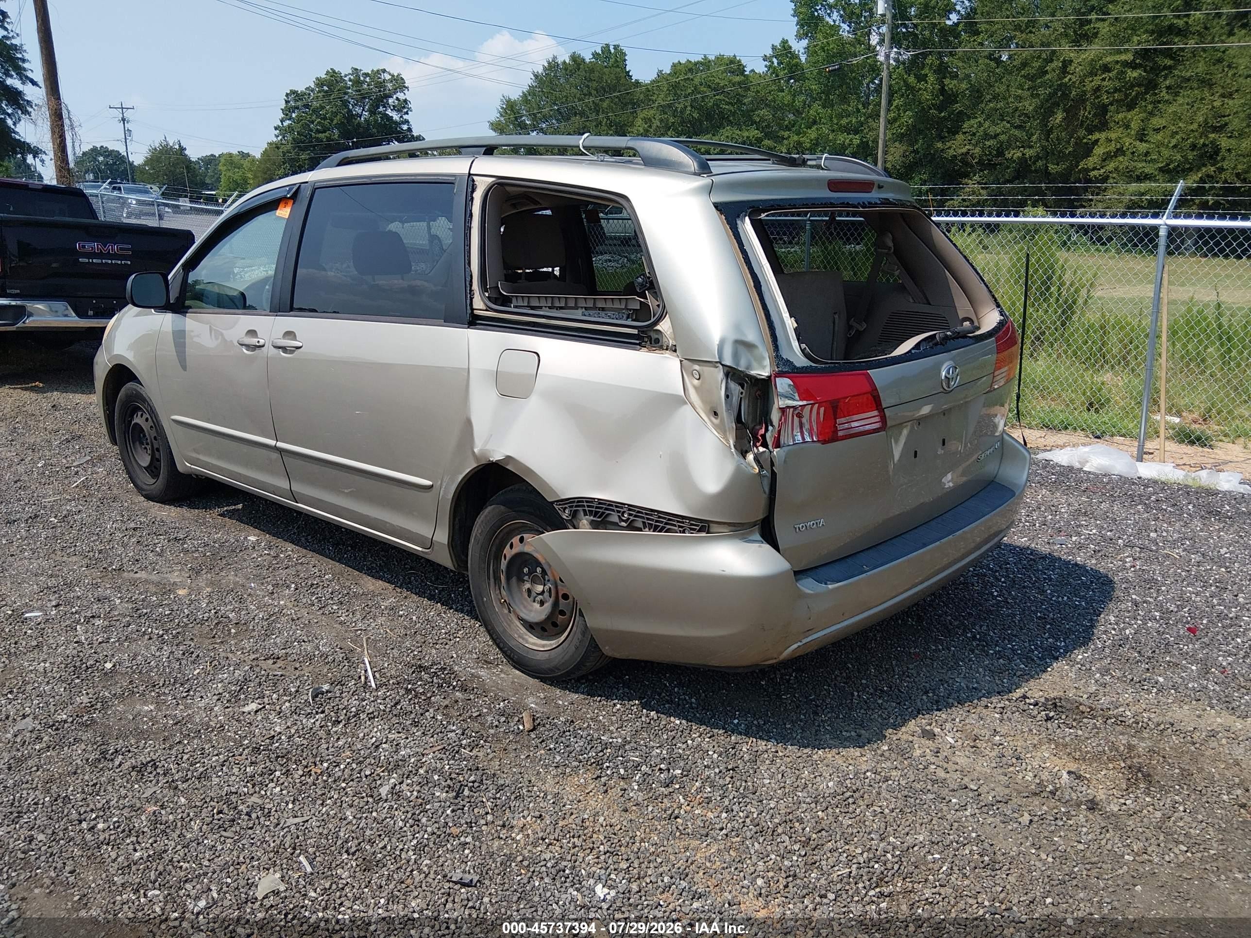2004 Toyota Sienna Le Gold vin: 5TDZA23C04S019236