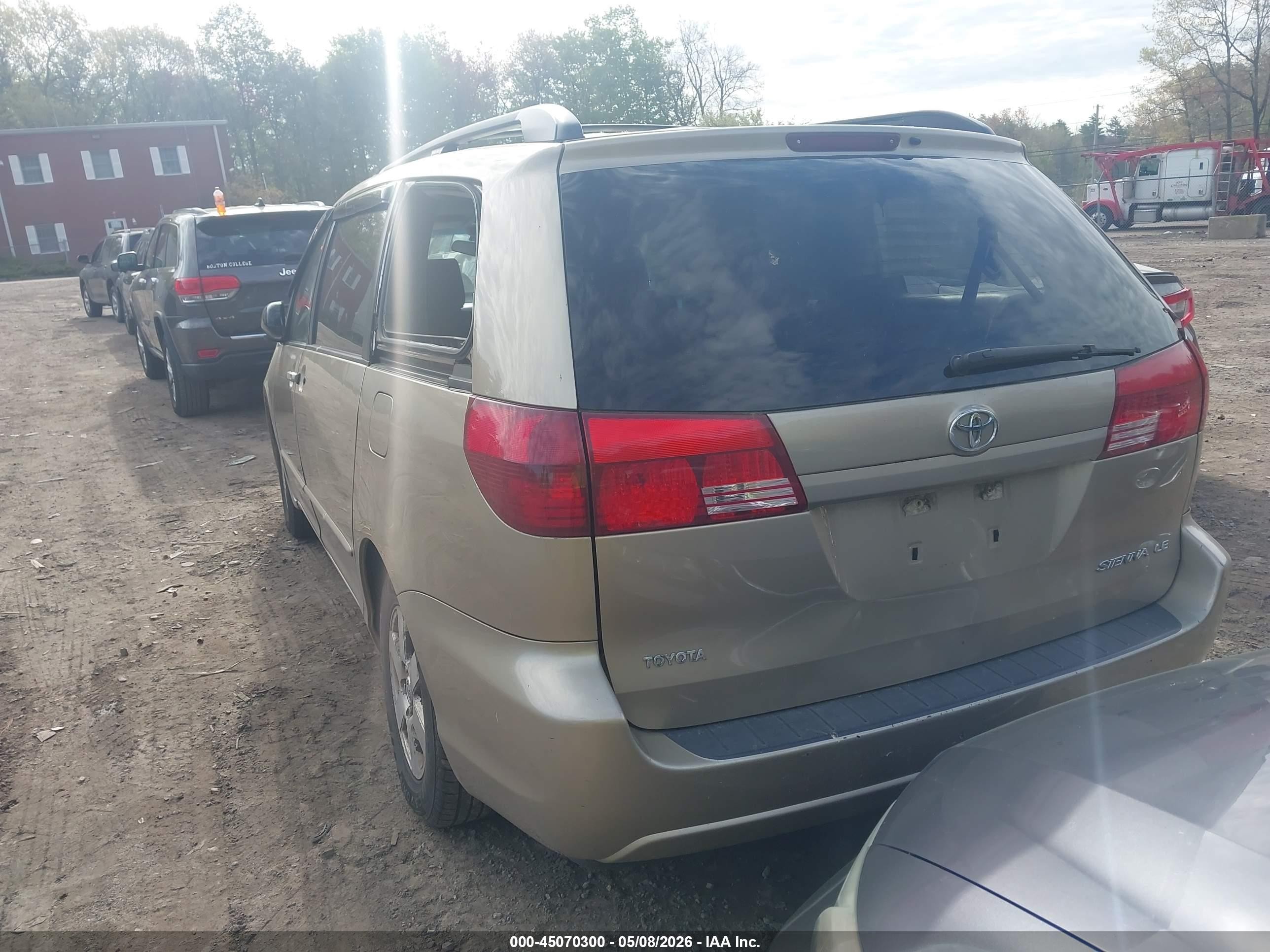 2004 Toyota Sienna Le Бежевый vin: 5TDZA23C04S125301