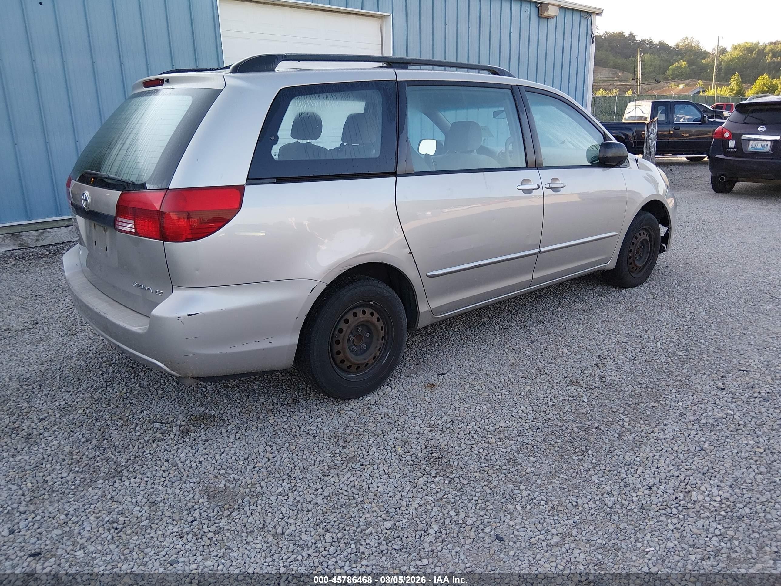 2004 Toyota Sienna Ce Silver vin: 5TDZA23C04S194487