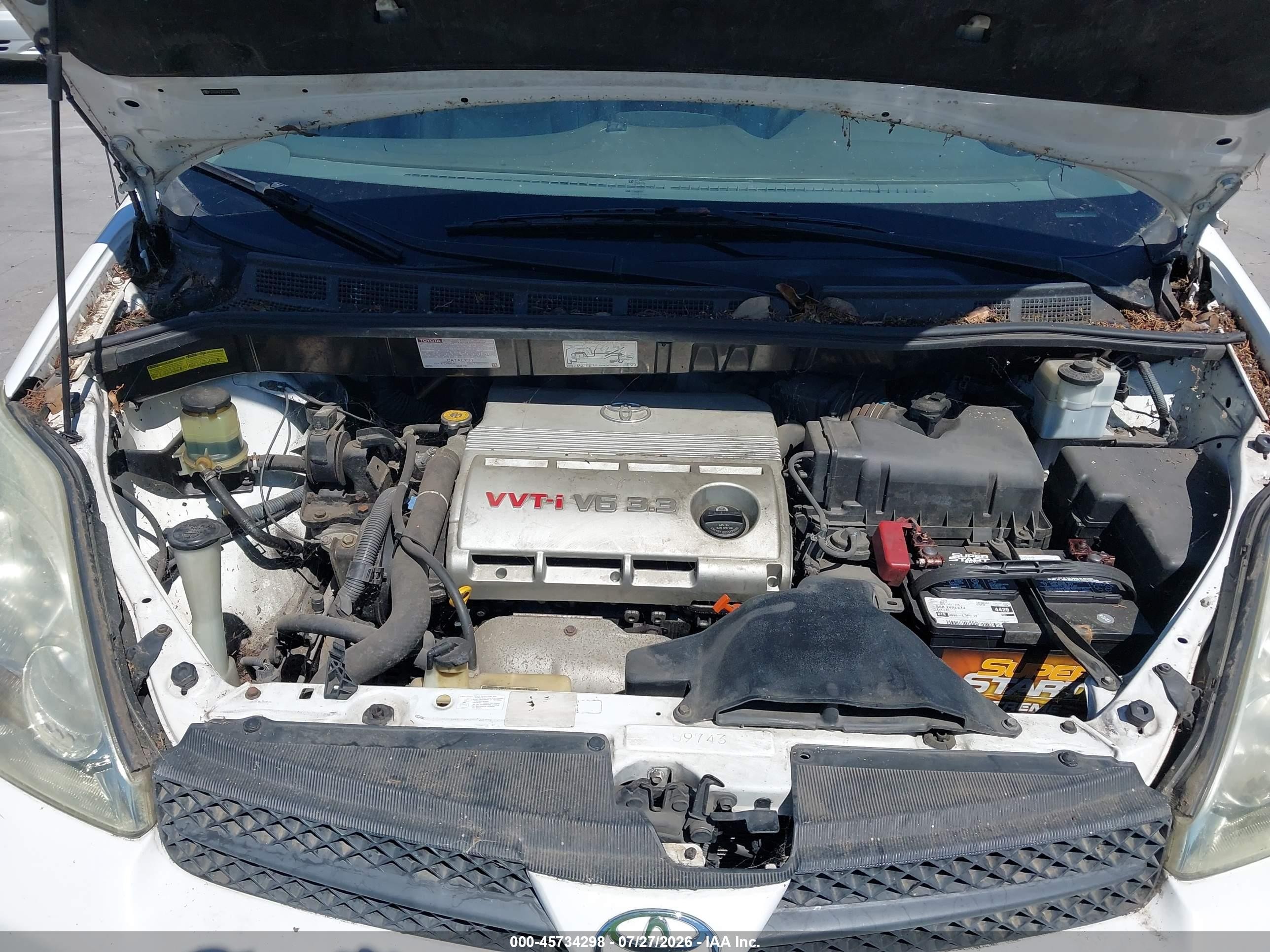 2005 Toyota Sienna Le White vin: 5TDZA23C05S227229