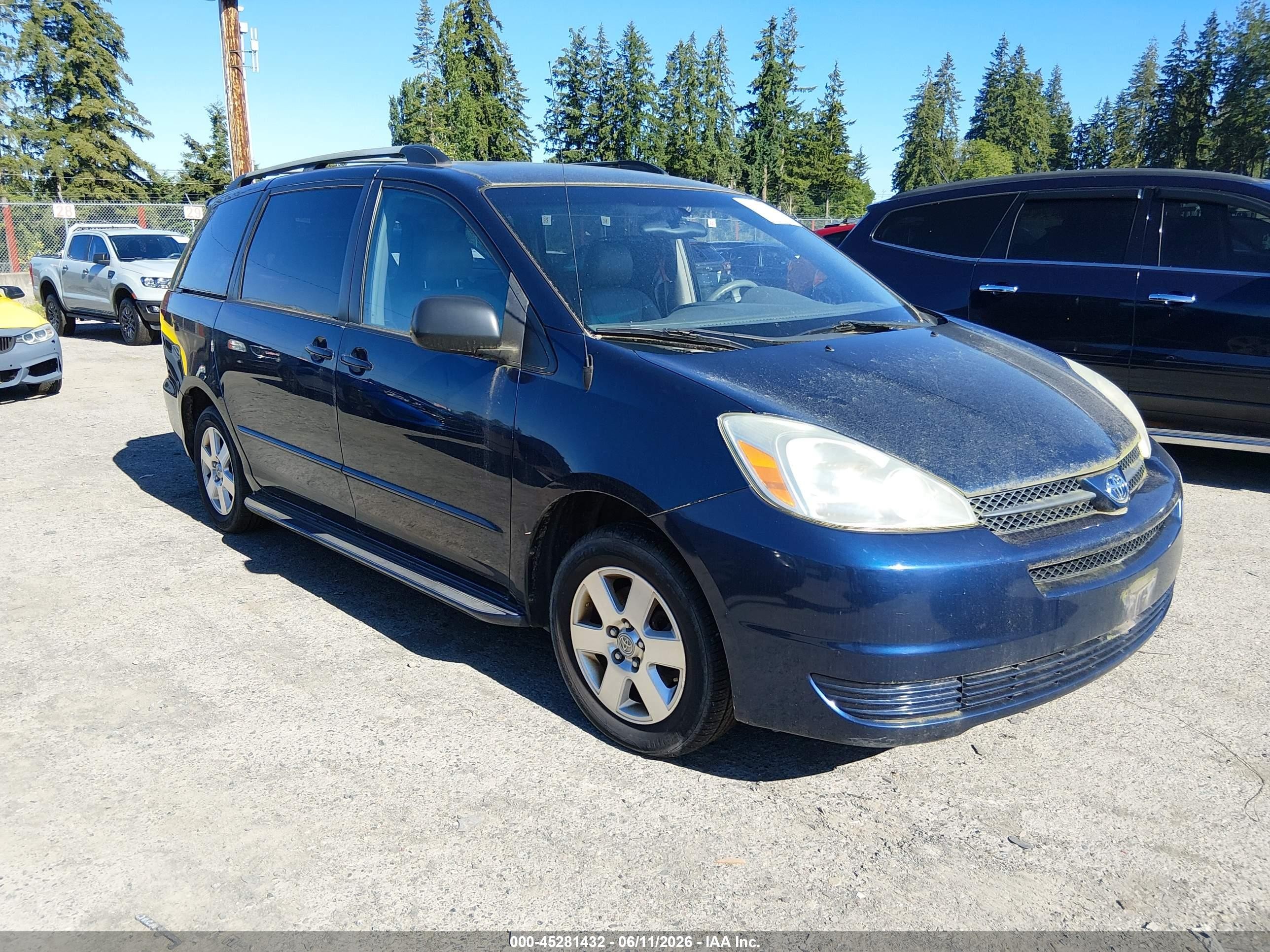 2005 Toyota Sienna Le Blue vin: 5TDZA23C05S241745