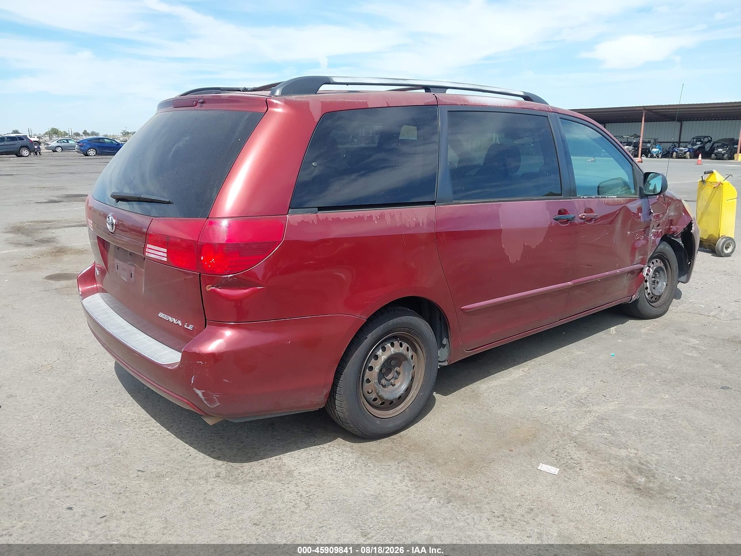 2005 Toyota Sienna Le Burgundy vin: 5TDZA23C05S264359