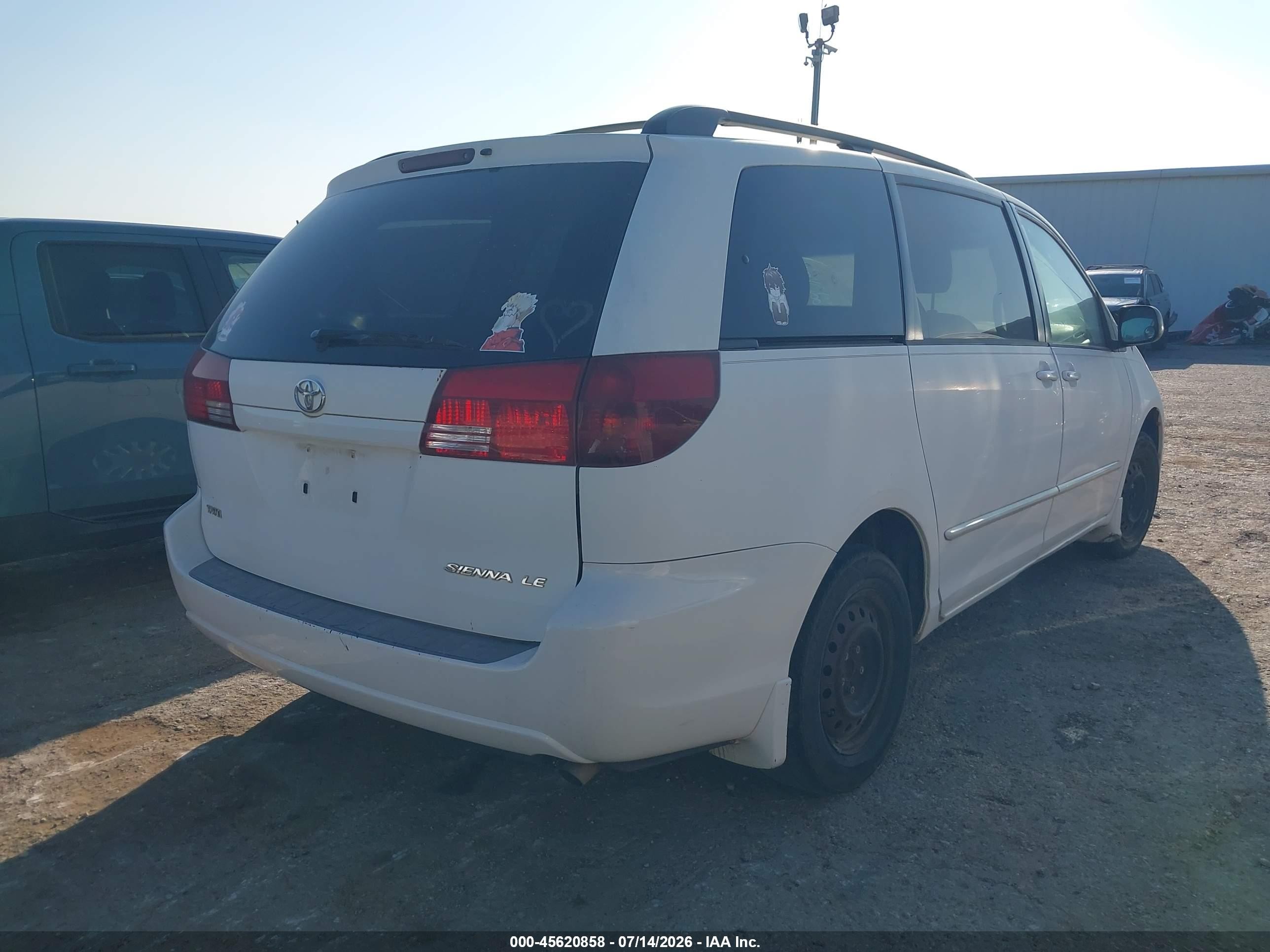 2005 Toyota Sienna Le White vin: 5TDZA23C05S291240