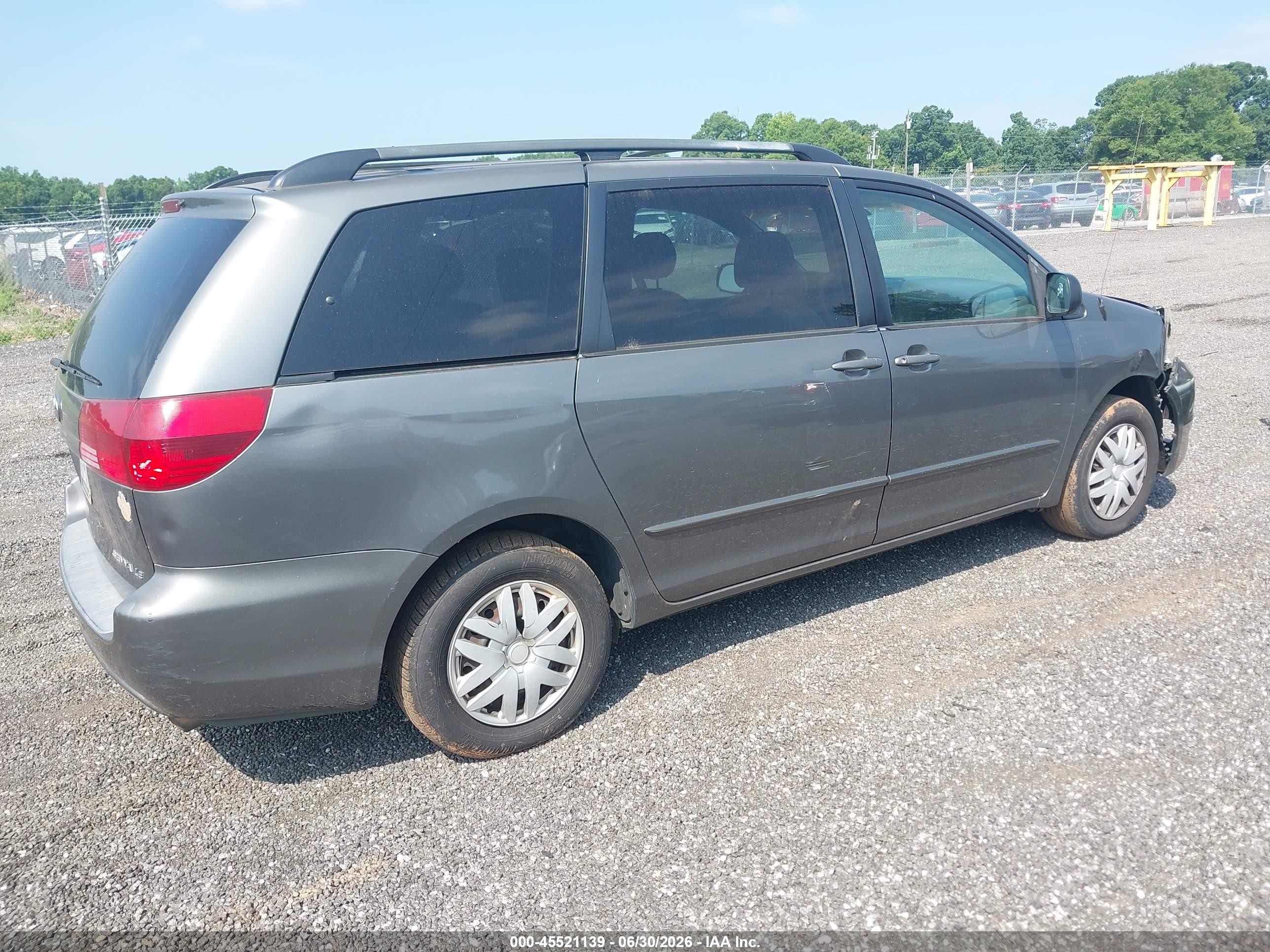 2005 Toyota Sienna Le Серый vin: 5TDZA23C05S331588
