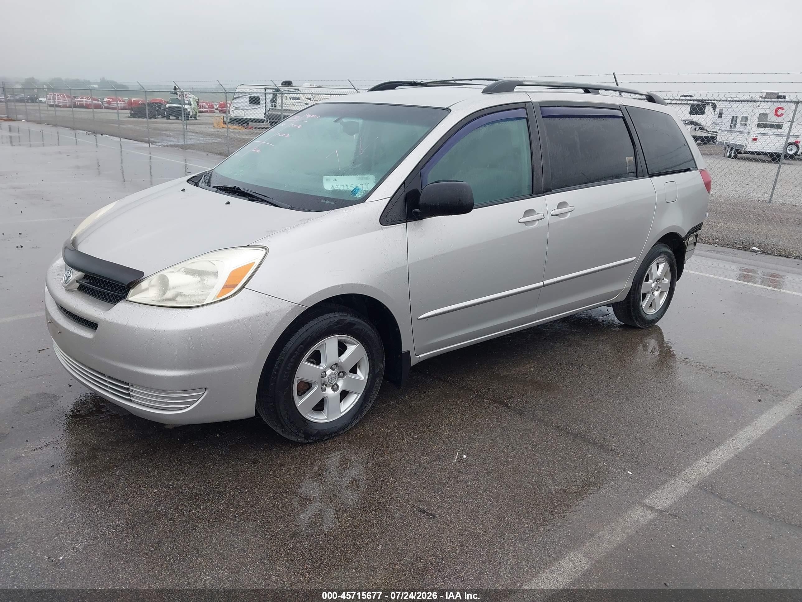 2005 Toyota Sienna Le Silver vin: 5TDZA23C05S342591