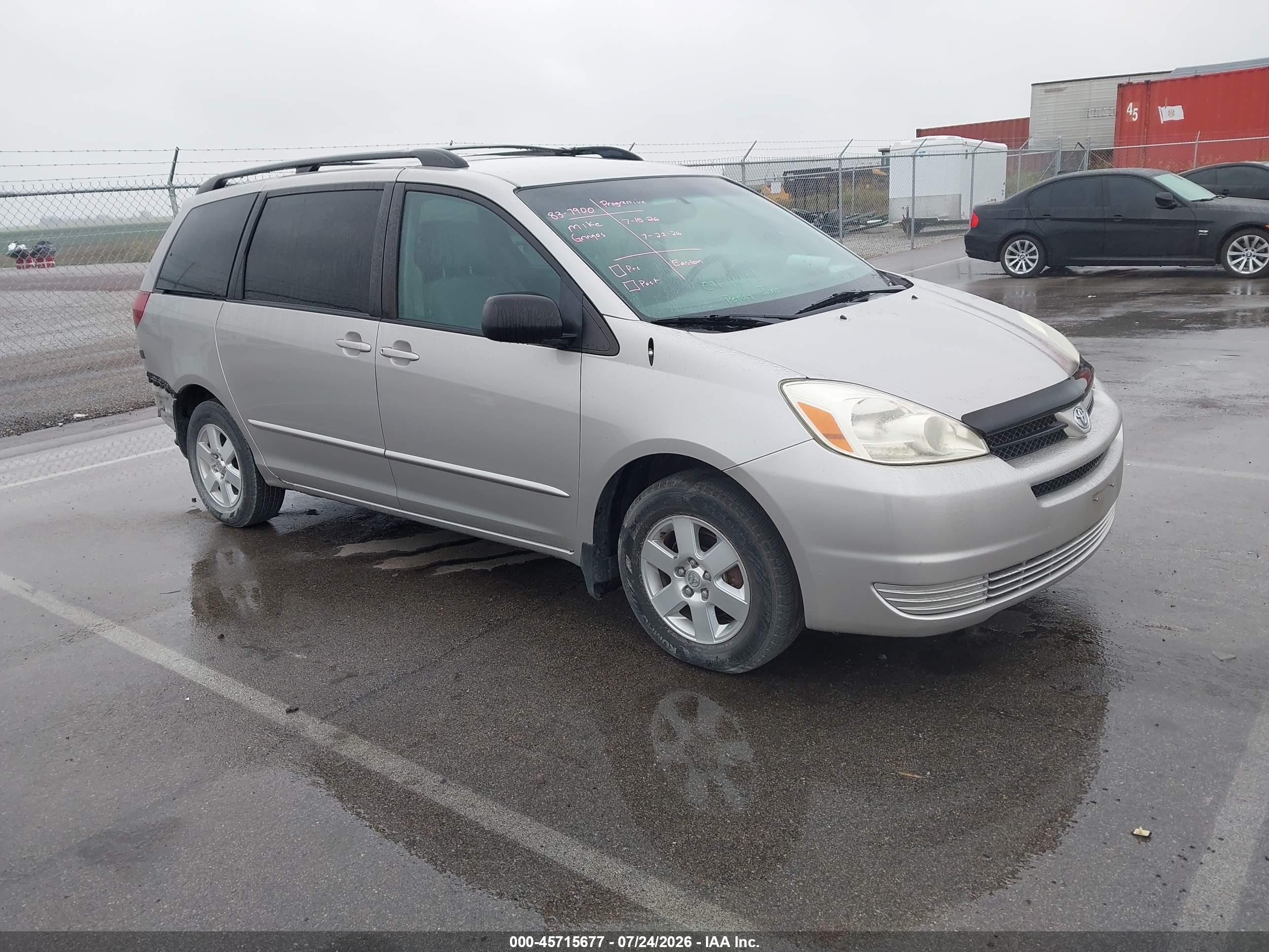 2005 Toyota Sienna Le Silver vin: 5TDZA23C05S342591