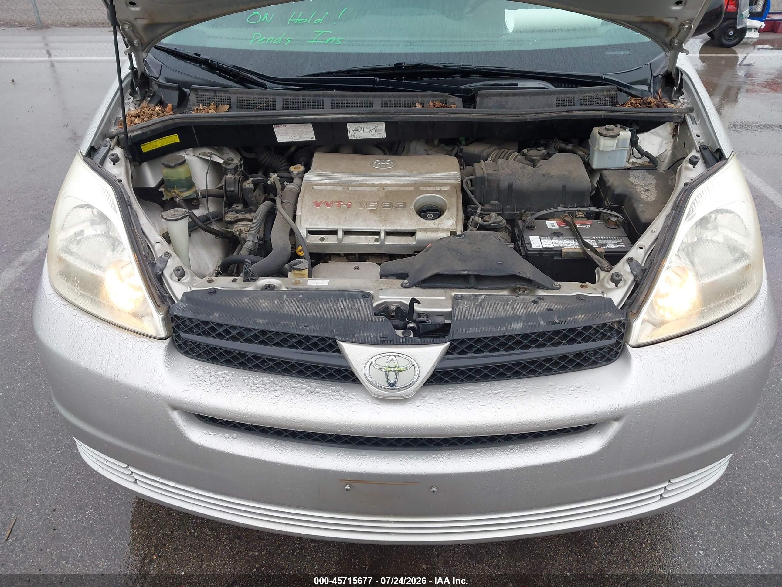 2005 Toyota Sienna Le Silver vin: 5TDZA23C05S342591