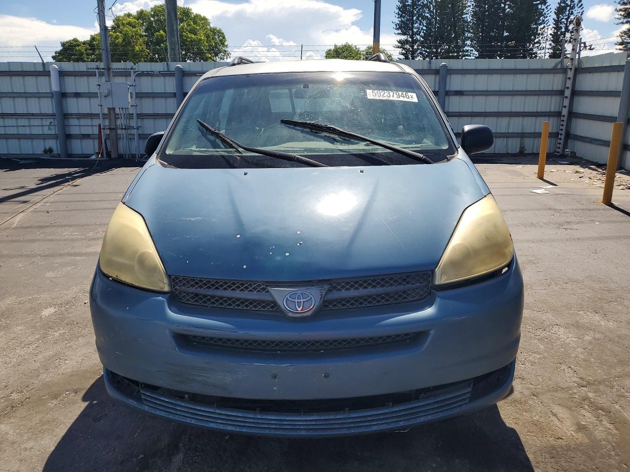 2005 Toyota Sienna Ce 8 Passenger Blue vin: 5TDZA23C05S383853