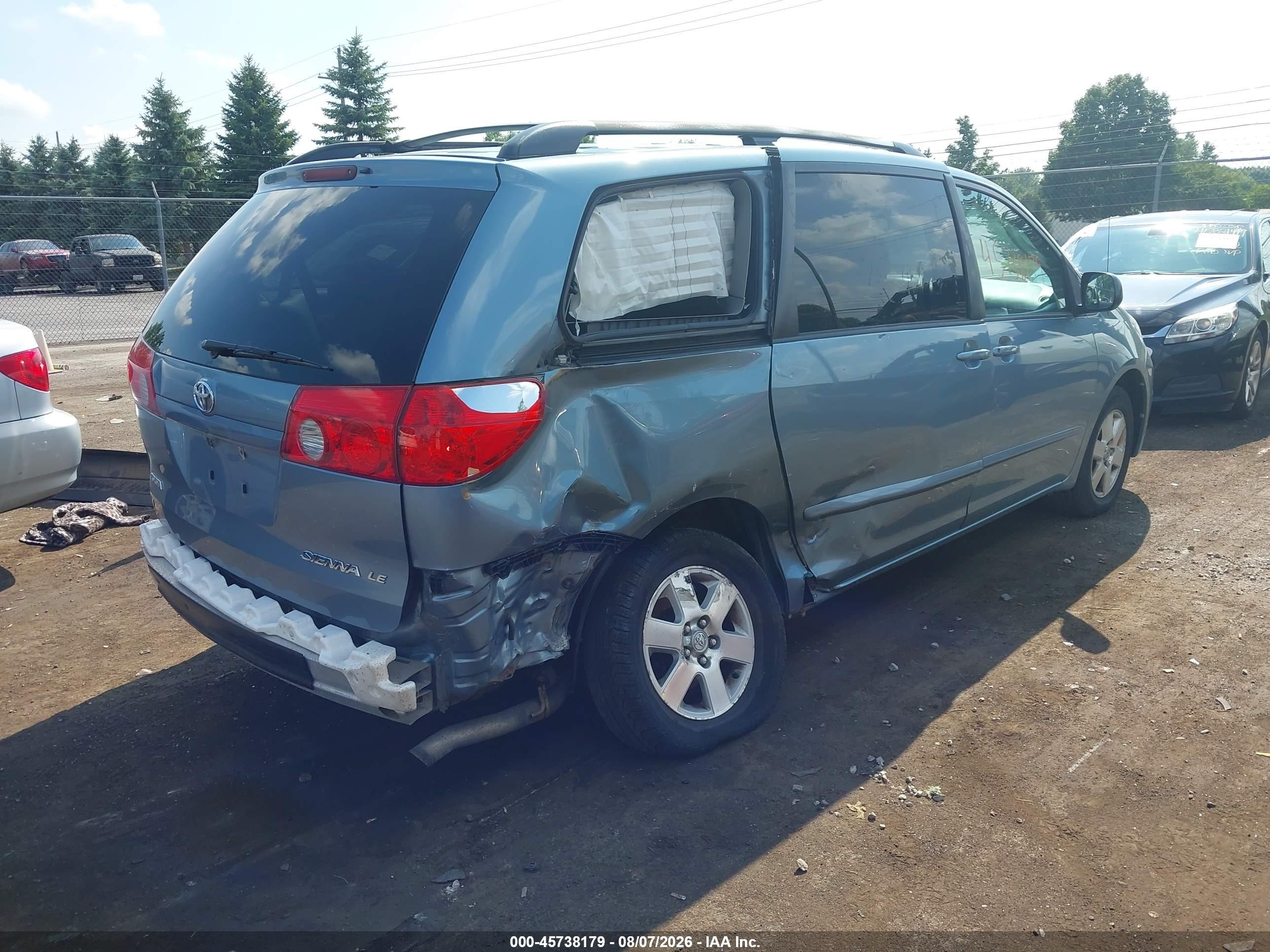 2006 Toyota Sienna Le Light Blue vin: 5TDZA23C06S491925