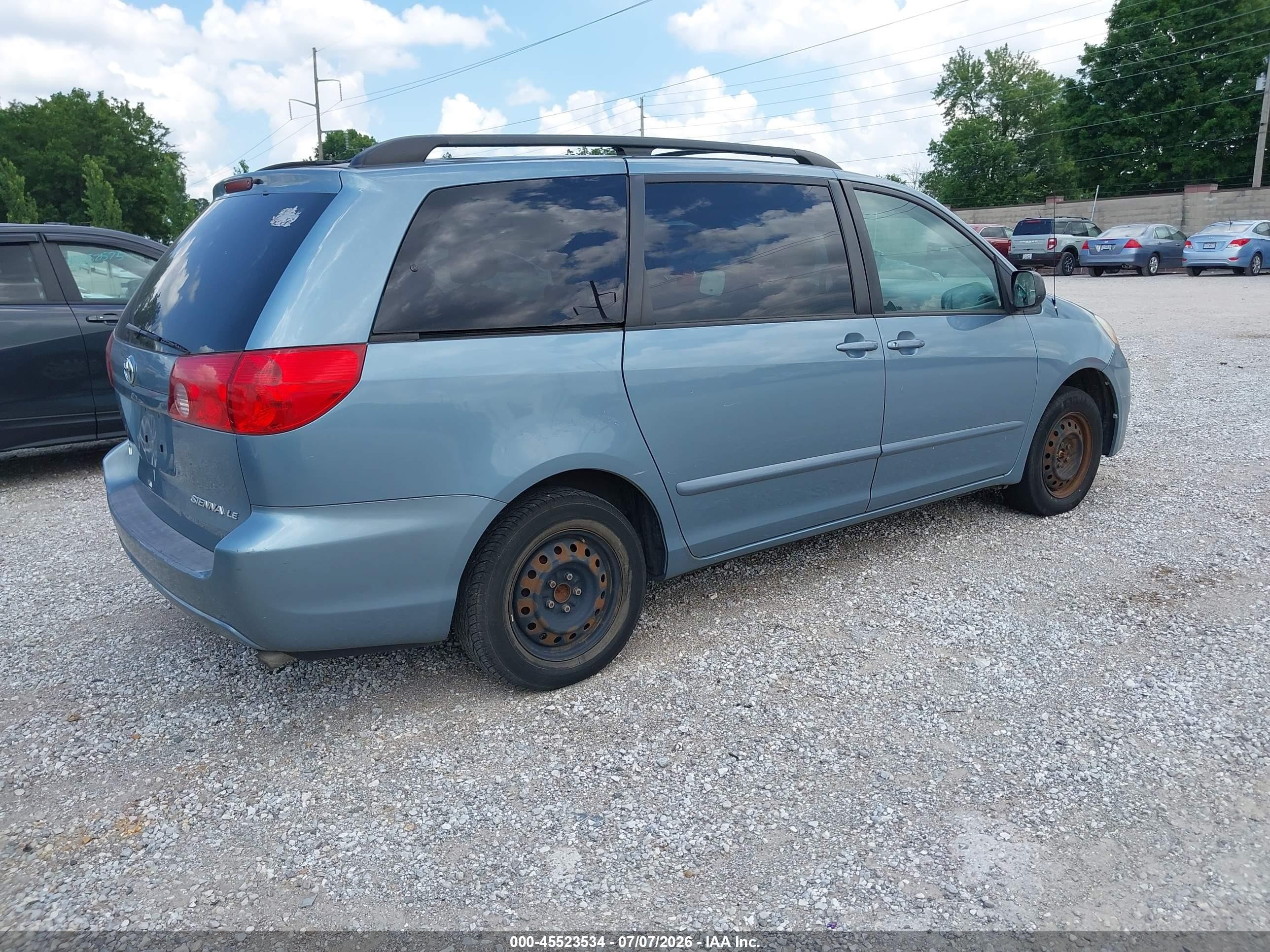2006 Toyota Sienna Le Light Blue vin: 5TDZA23C06S538435