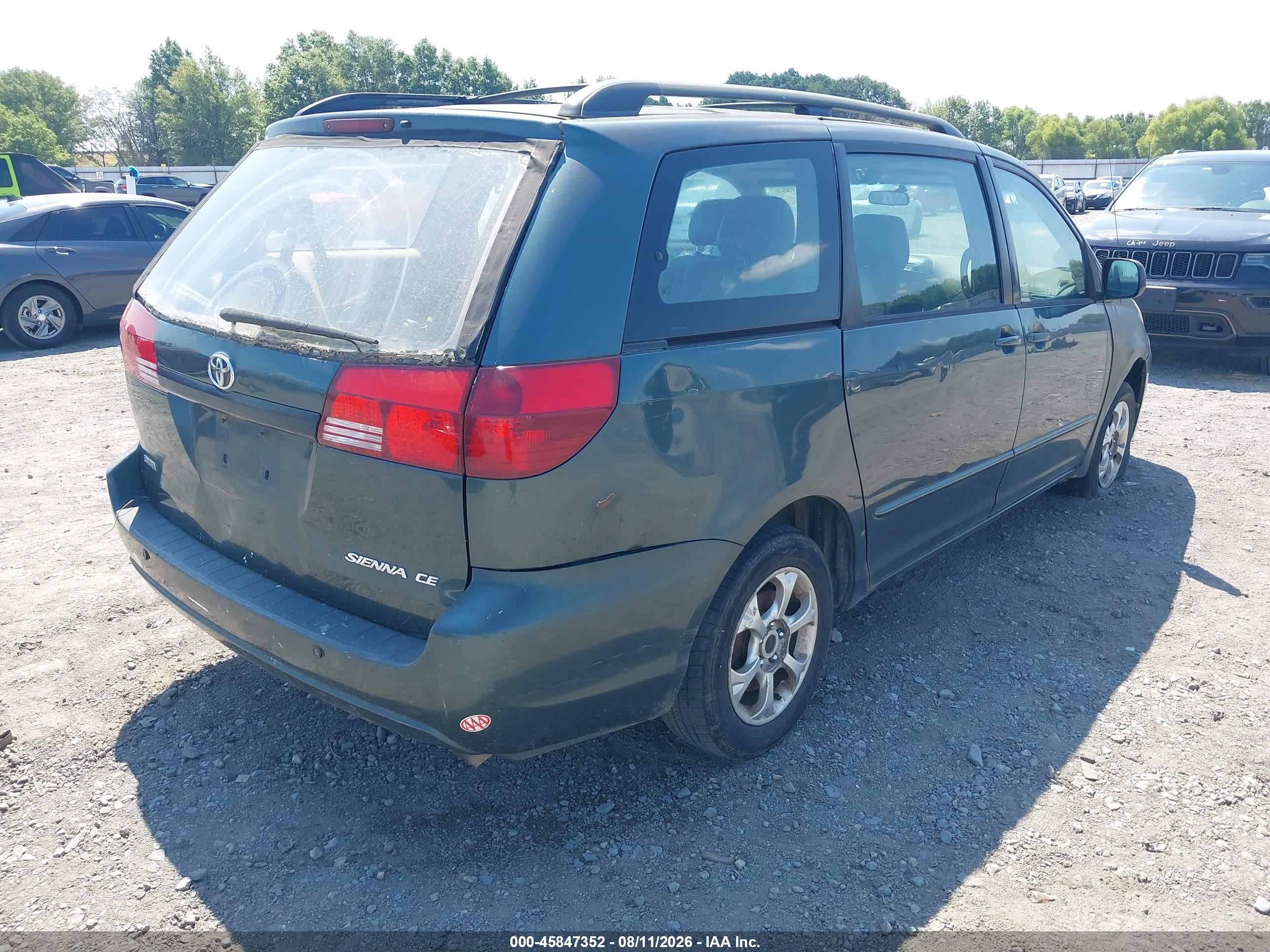 2004 Toyota Sienna Ce Green vin: 5TDZA23C14S145606