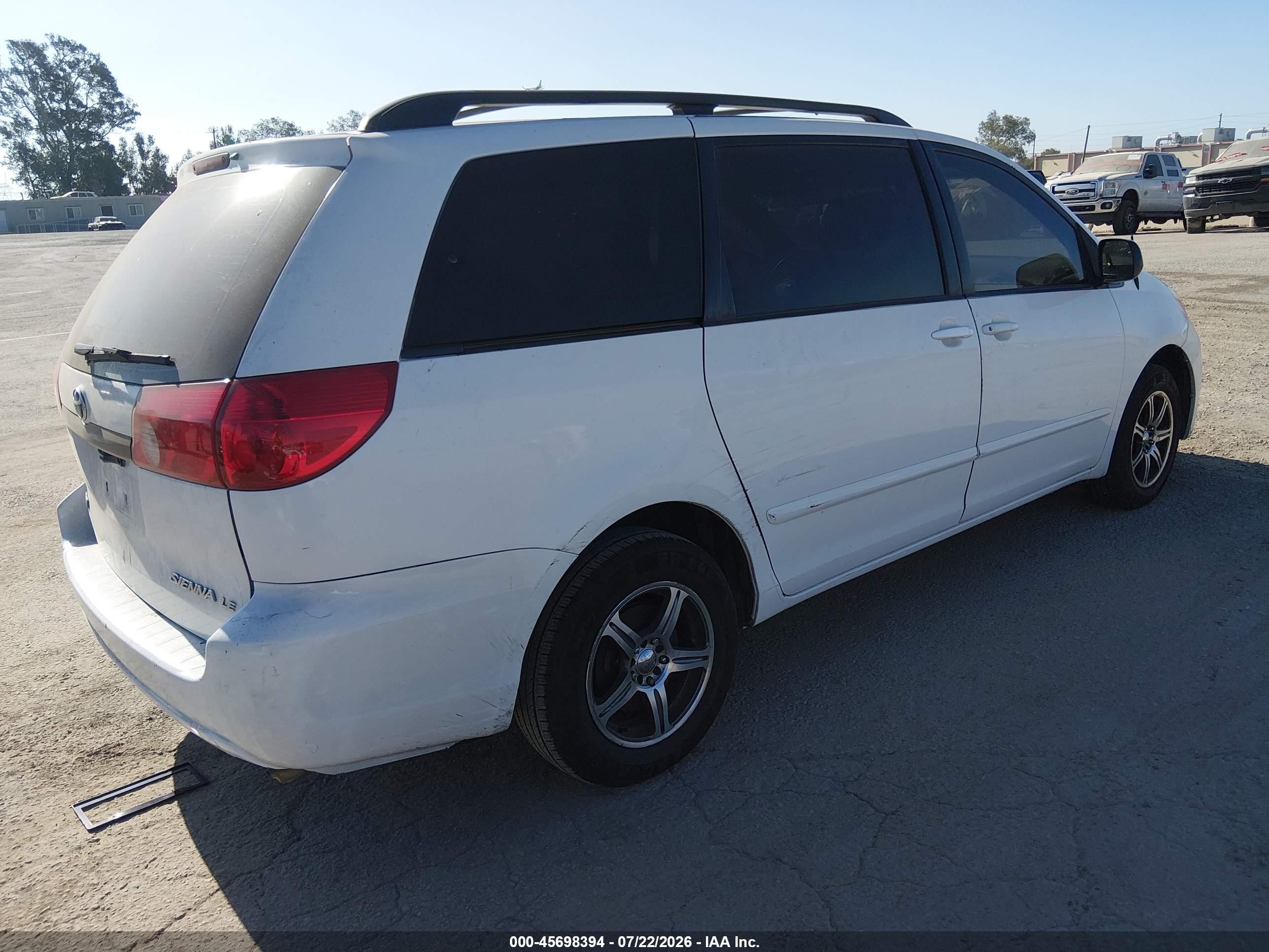 2006 Toyota Sienna Ce White vin: 5TDZA23C16S546303
