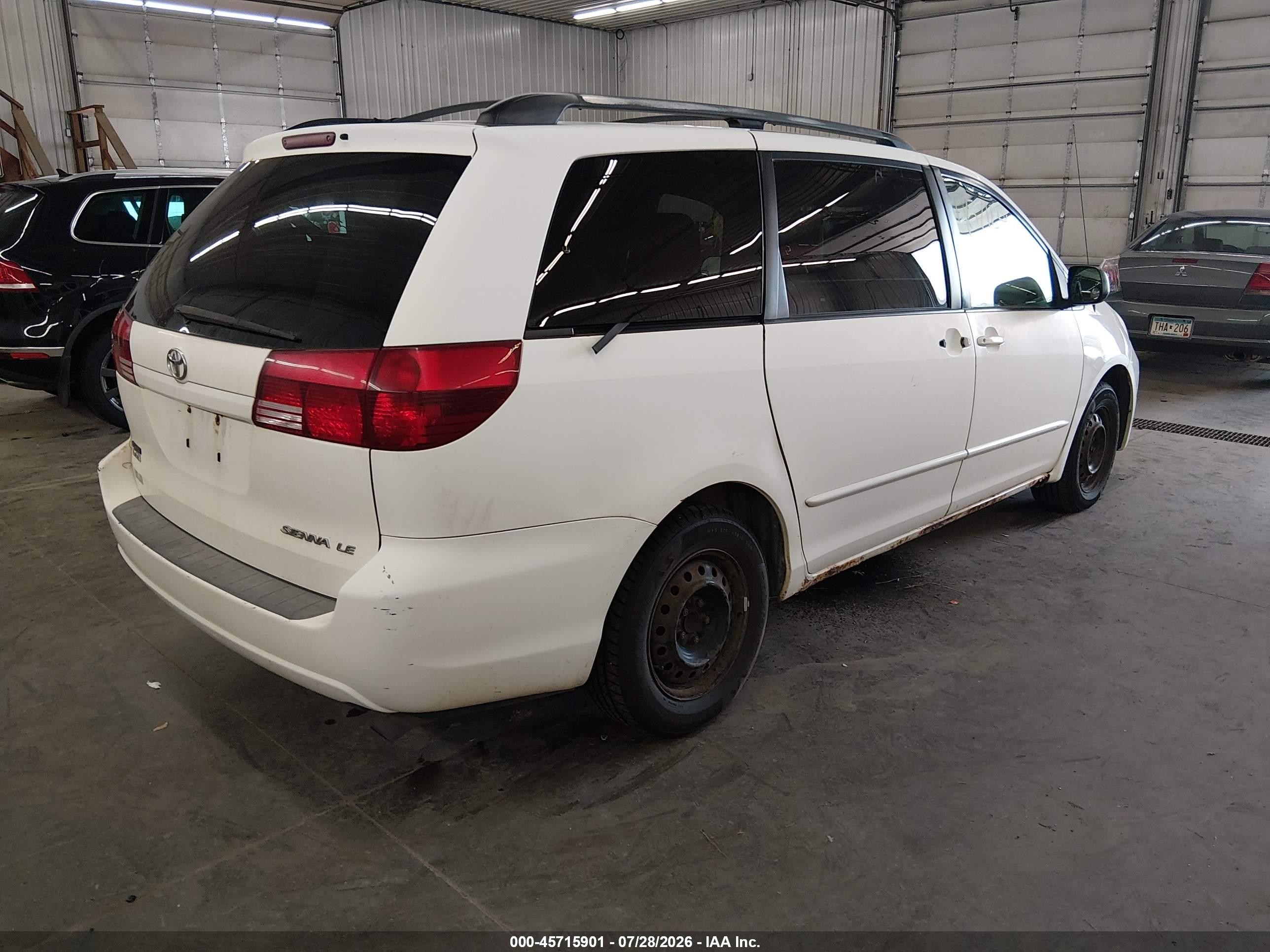2005 Toyota Sienna Le Белый vin: 5TDZA23C25S236899