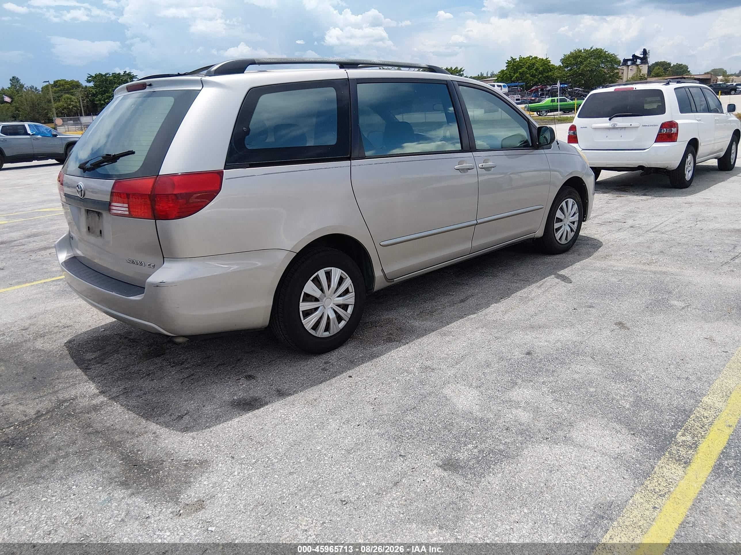 2005 Toyota Sienna Ce Silver vin: 5TDZA23C25S313111