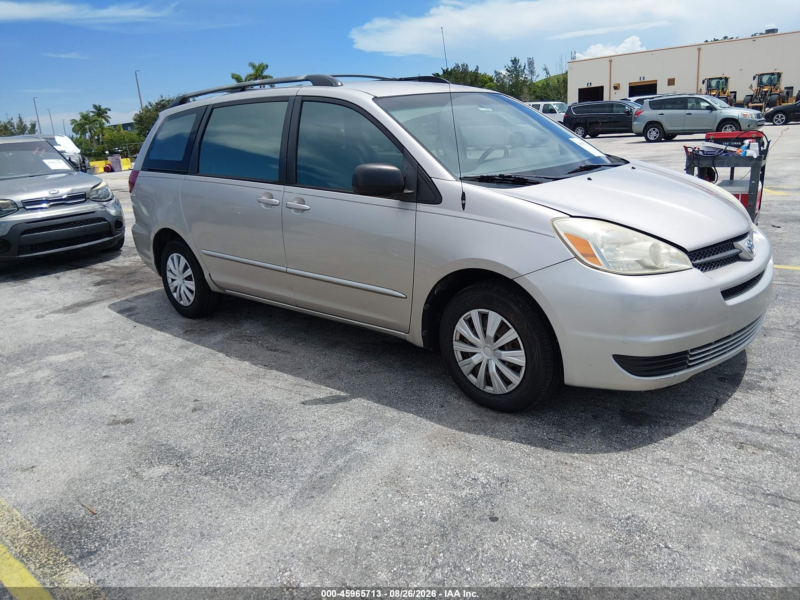 2005 Toyota Sienna Ce Silver vin: 5TDZA23C25S313111