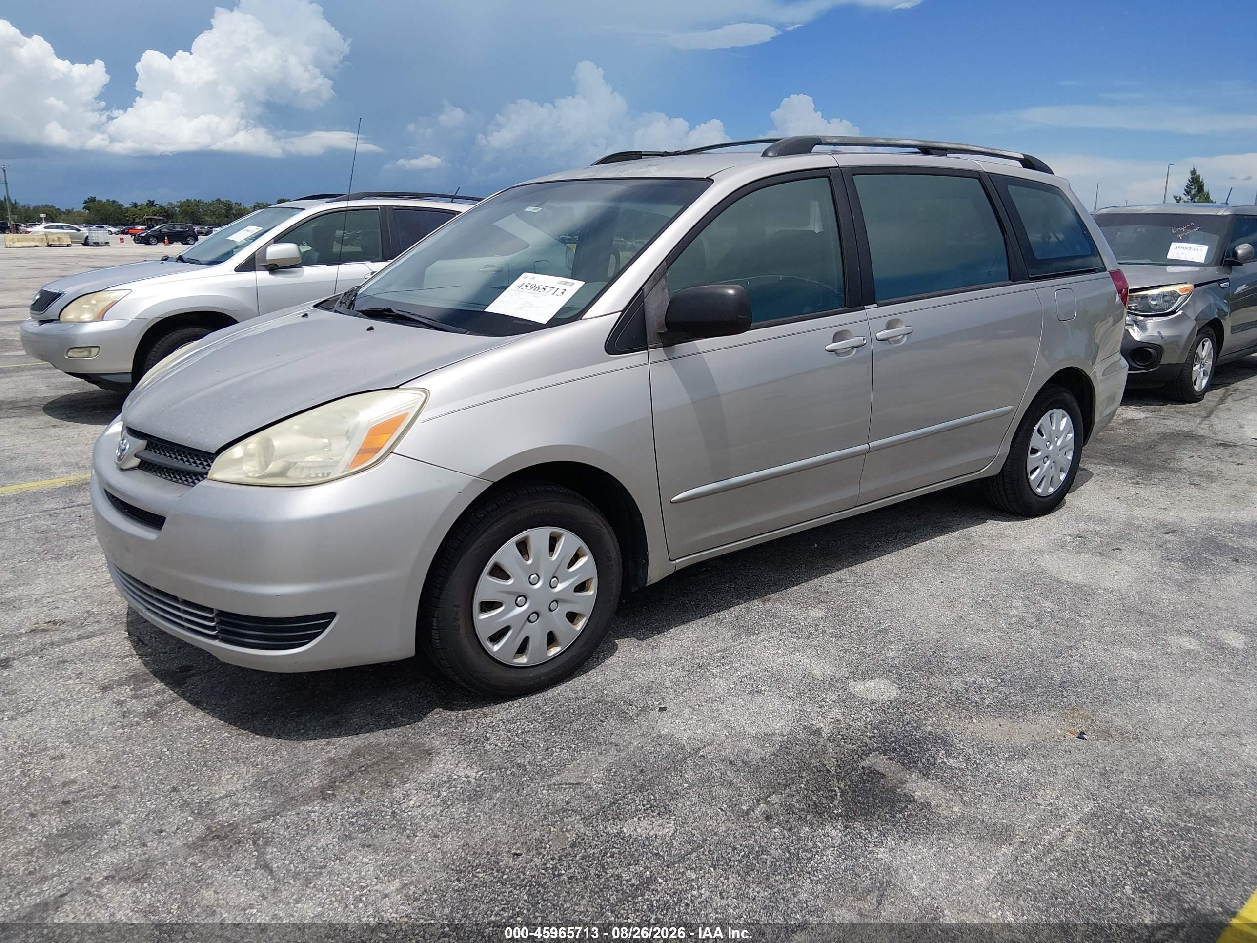 2005 Toyota Sienna Ce Silver vin: 5TDZA23C25S313111