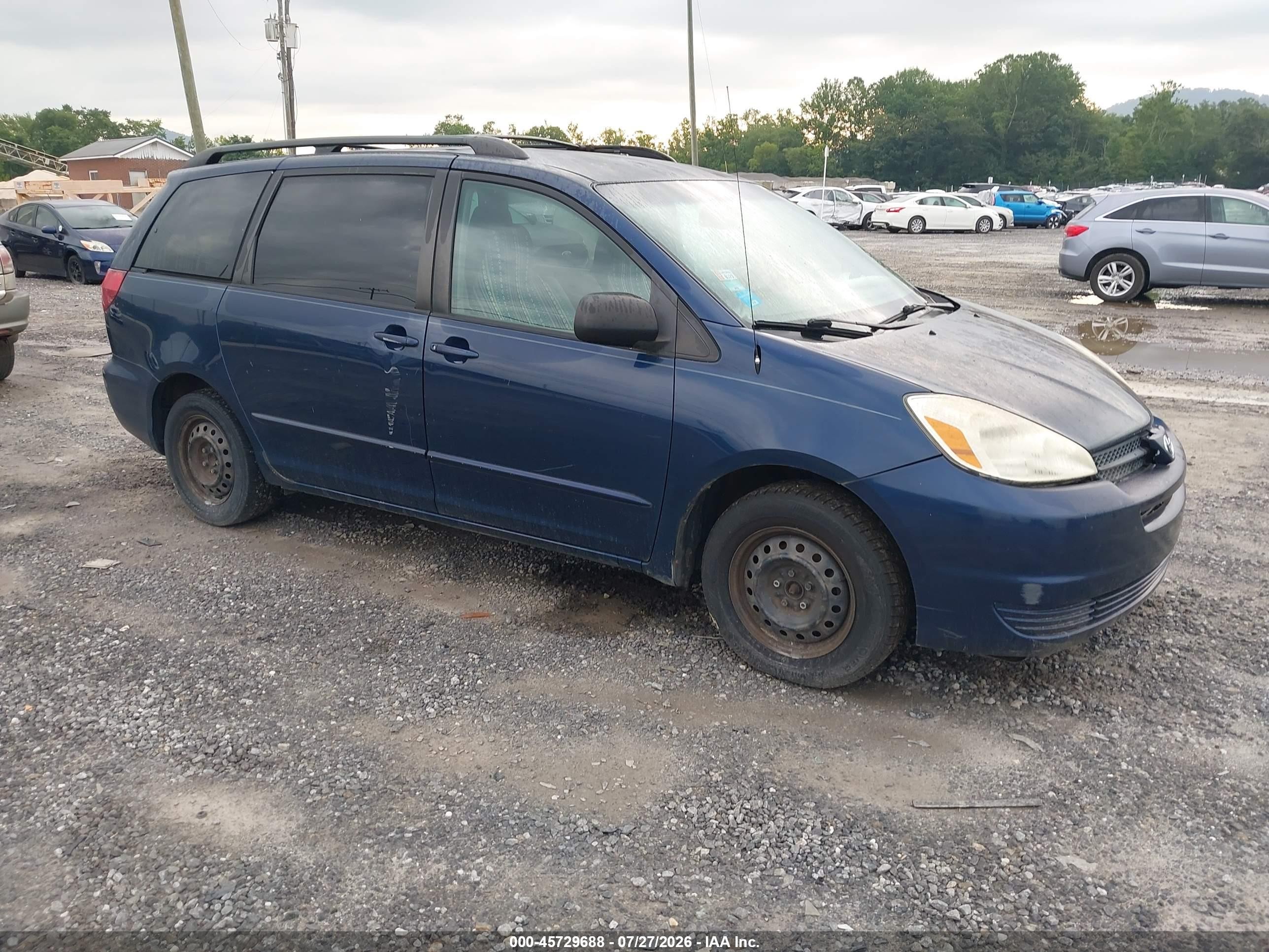 2005 Toyota Sienna Le Blue vin: 5TDZA23C25S314078