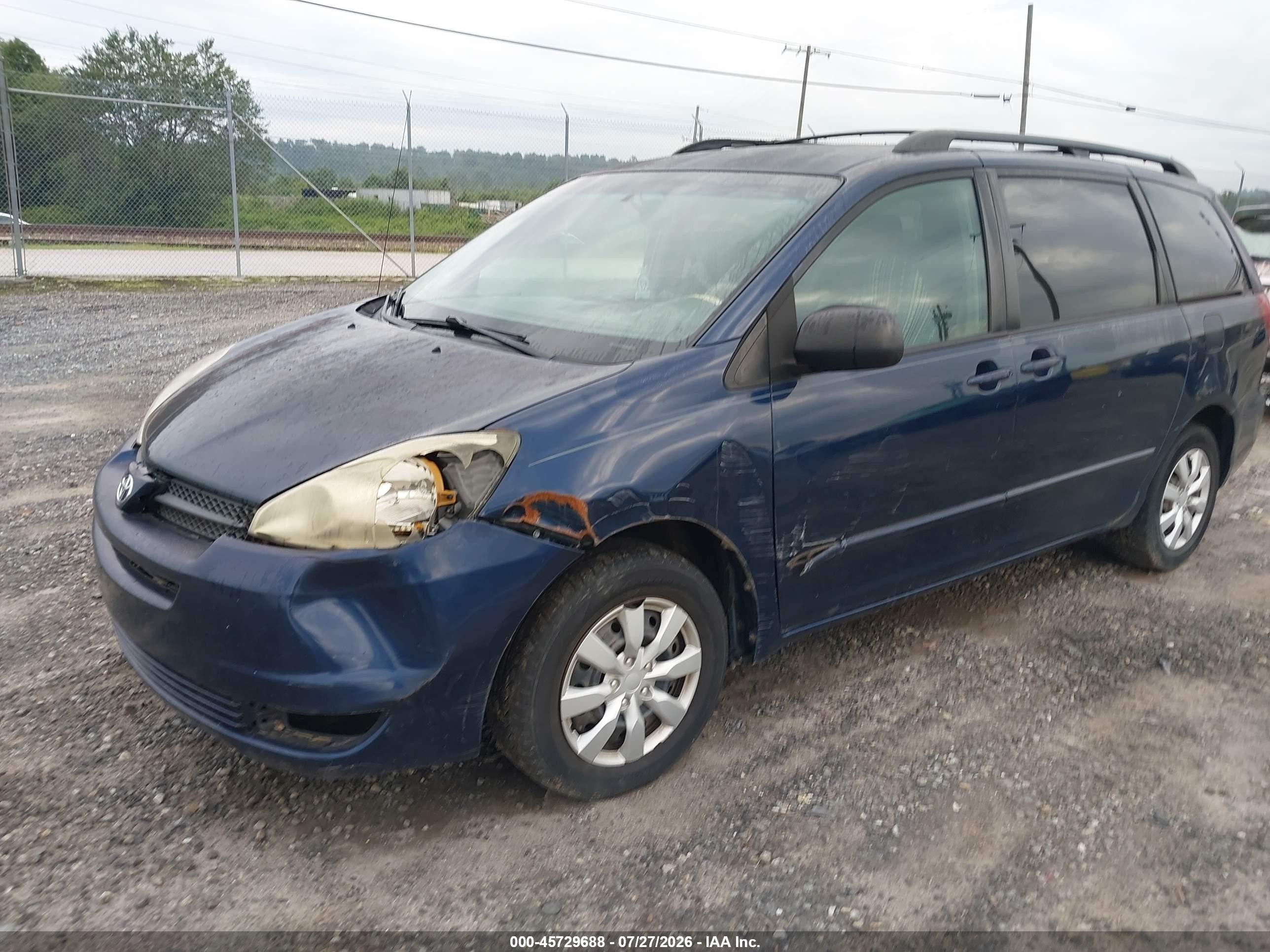 2005 Toyota Sienna Le Синий vin: 5TDZA23C25S314078