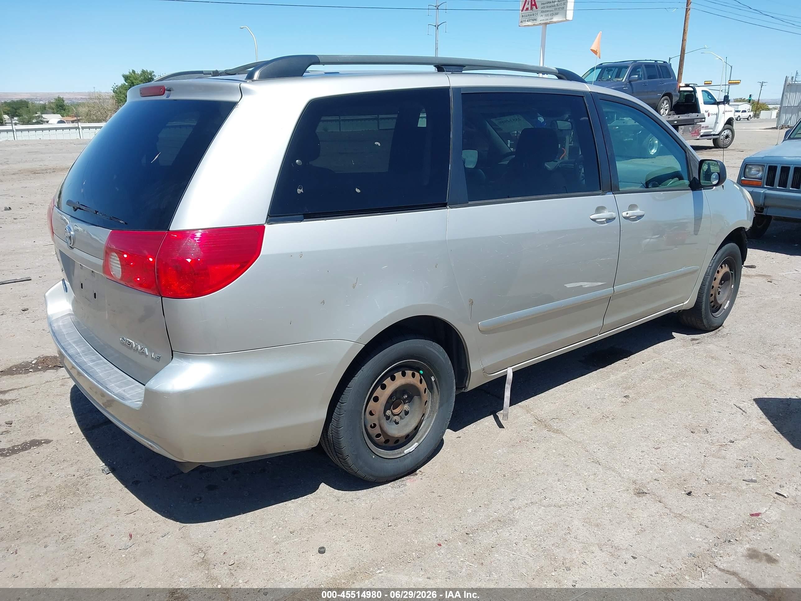 2006 Toyota Sienna Le Silver vin: 5TDZA23C26S419981