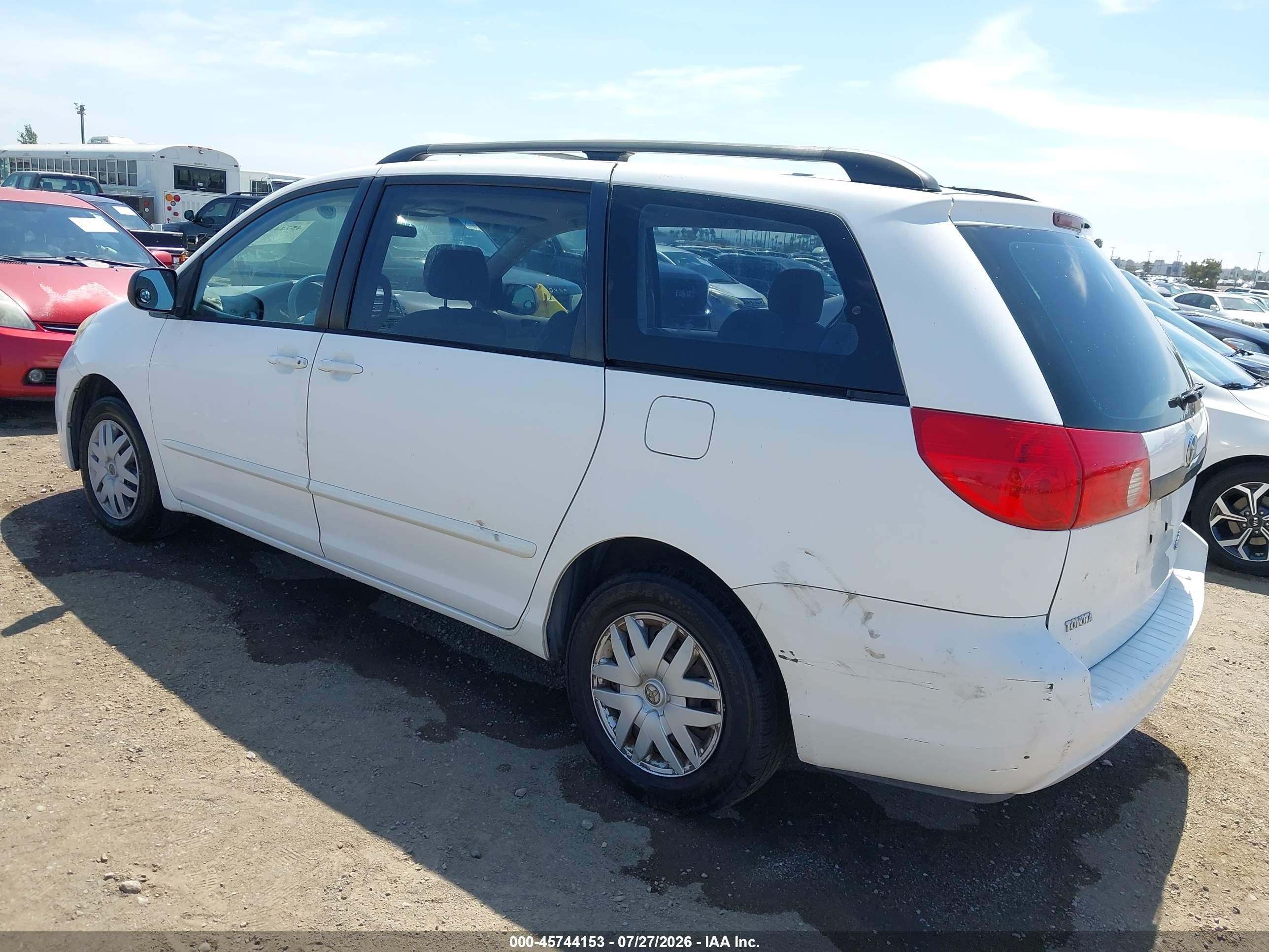 2006 Toyota Sienna Ce White vin: 5TDZA23C26S463835
