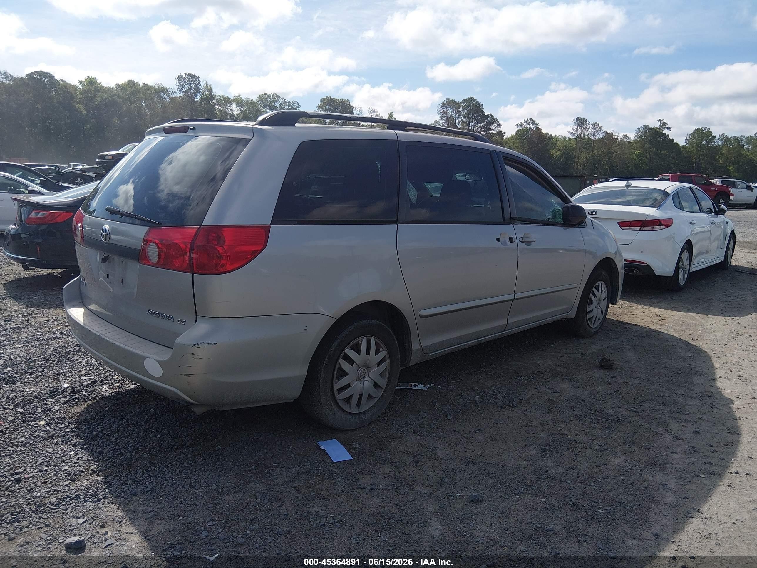 2006 Toyota Sienna Ce Silver vin: 5TDZA23C26S546357