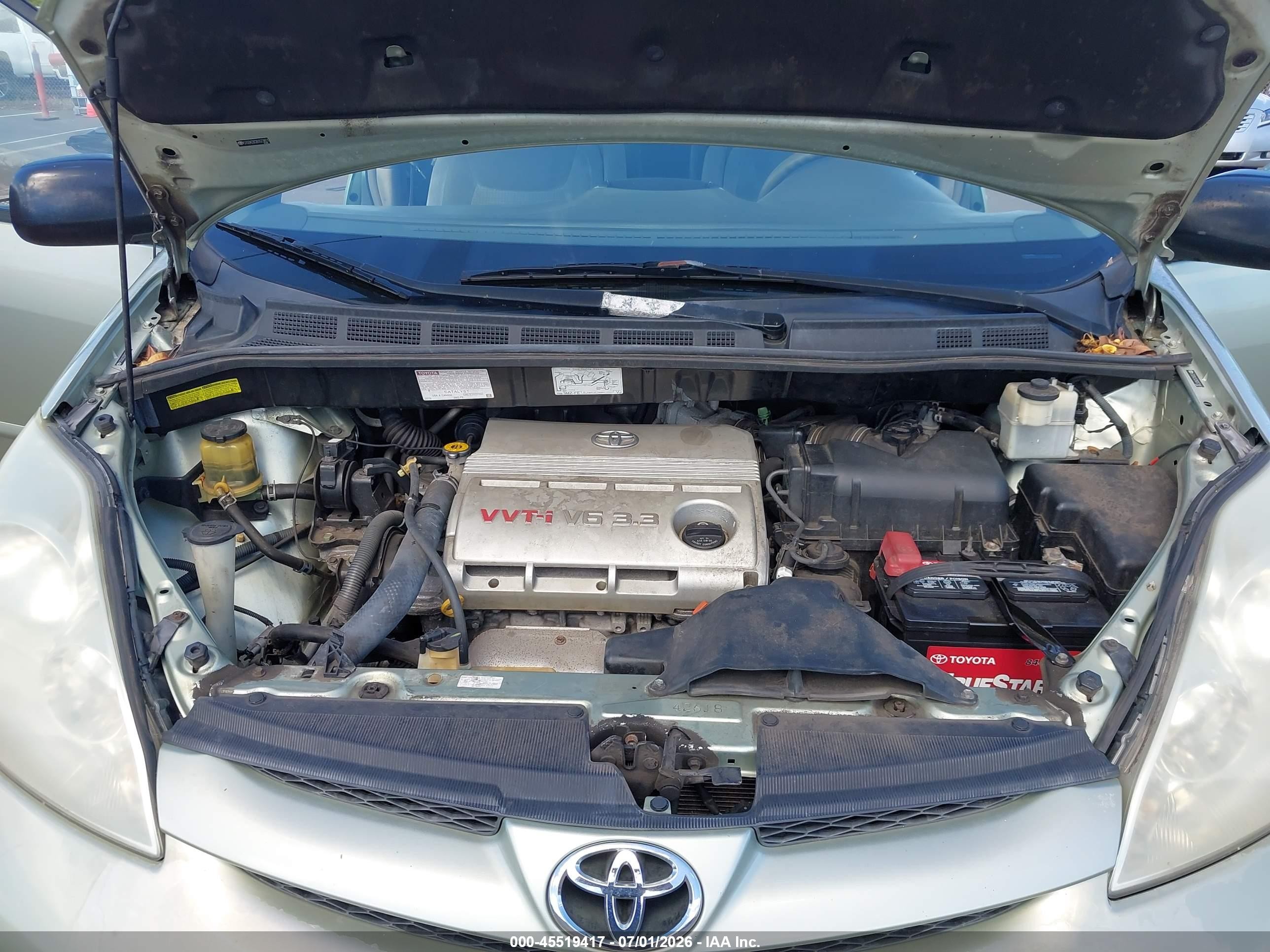 2006 Toyota Sienna Le Green vin: 5TDZA23C26S573851