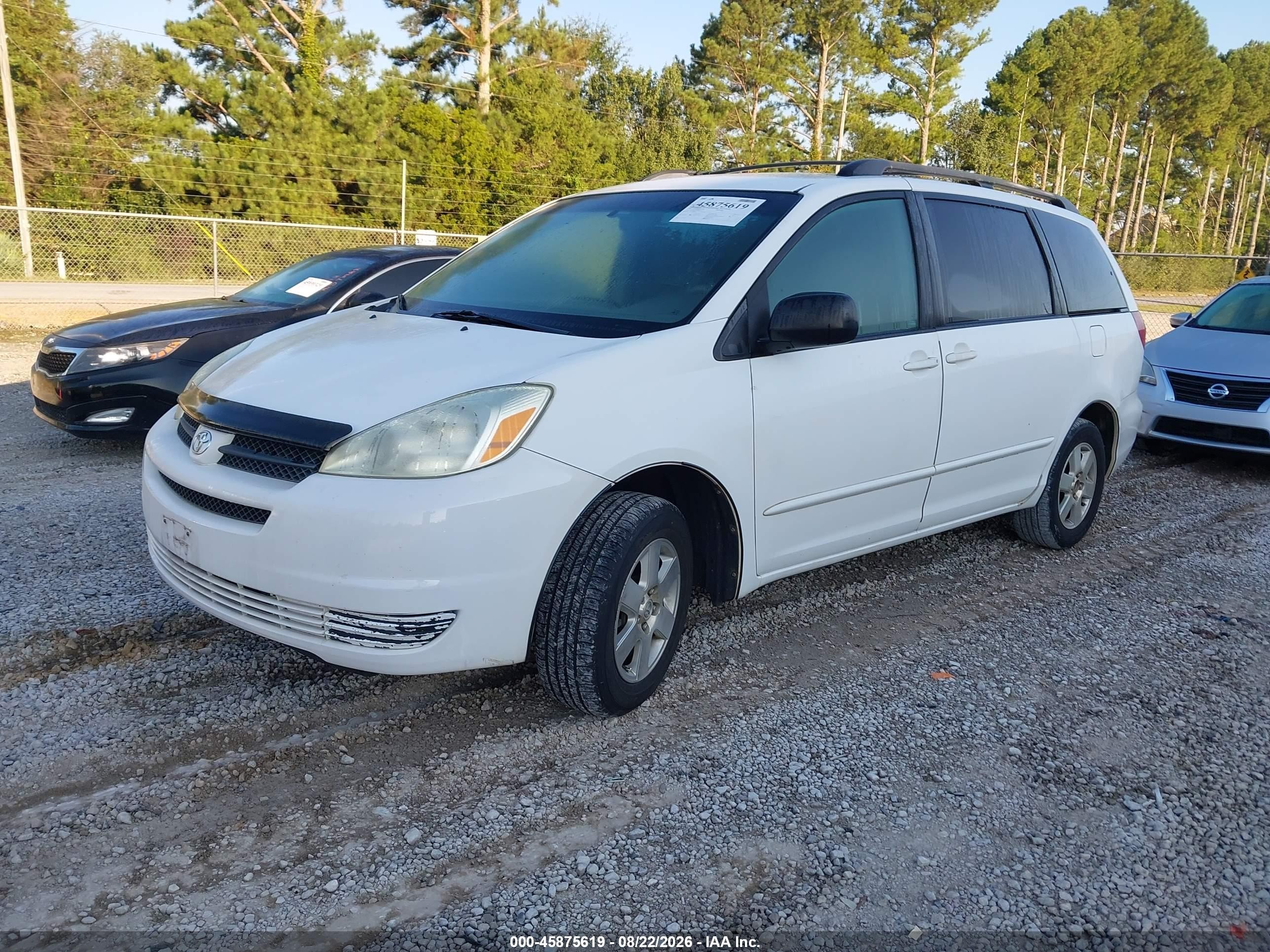 2004 Toyota Sienna Le White vin: 5TDZA23C34S097137