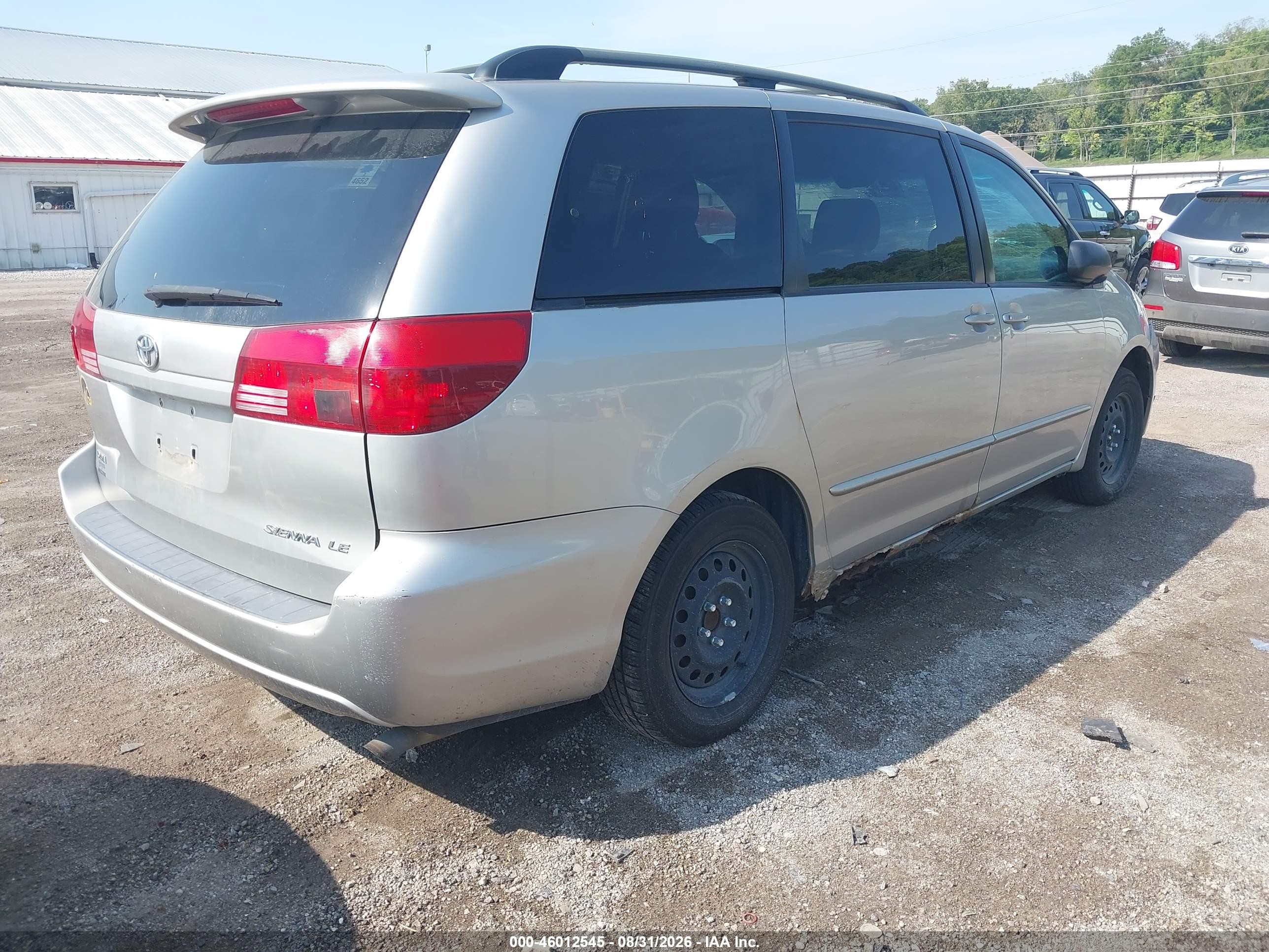 2004 Toyota Sienna Le Серый vin: 5TDZA23C34S145753