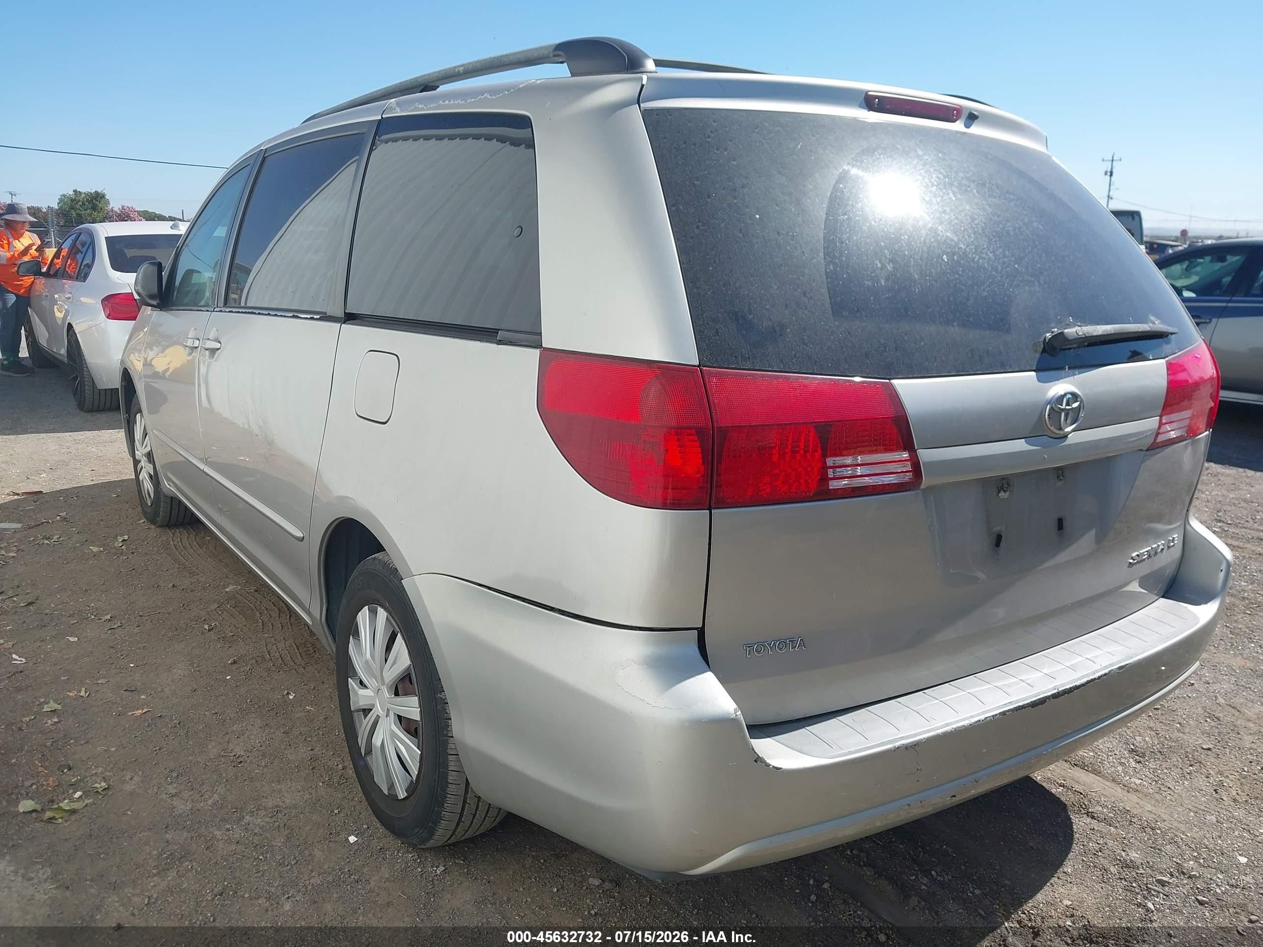 2004 Toyota Sienna Le Silver vin: 5TDZA23C34S214151