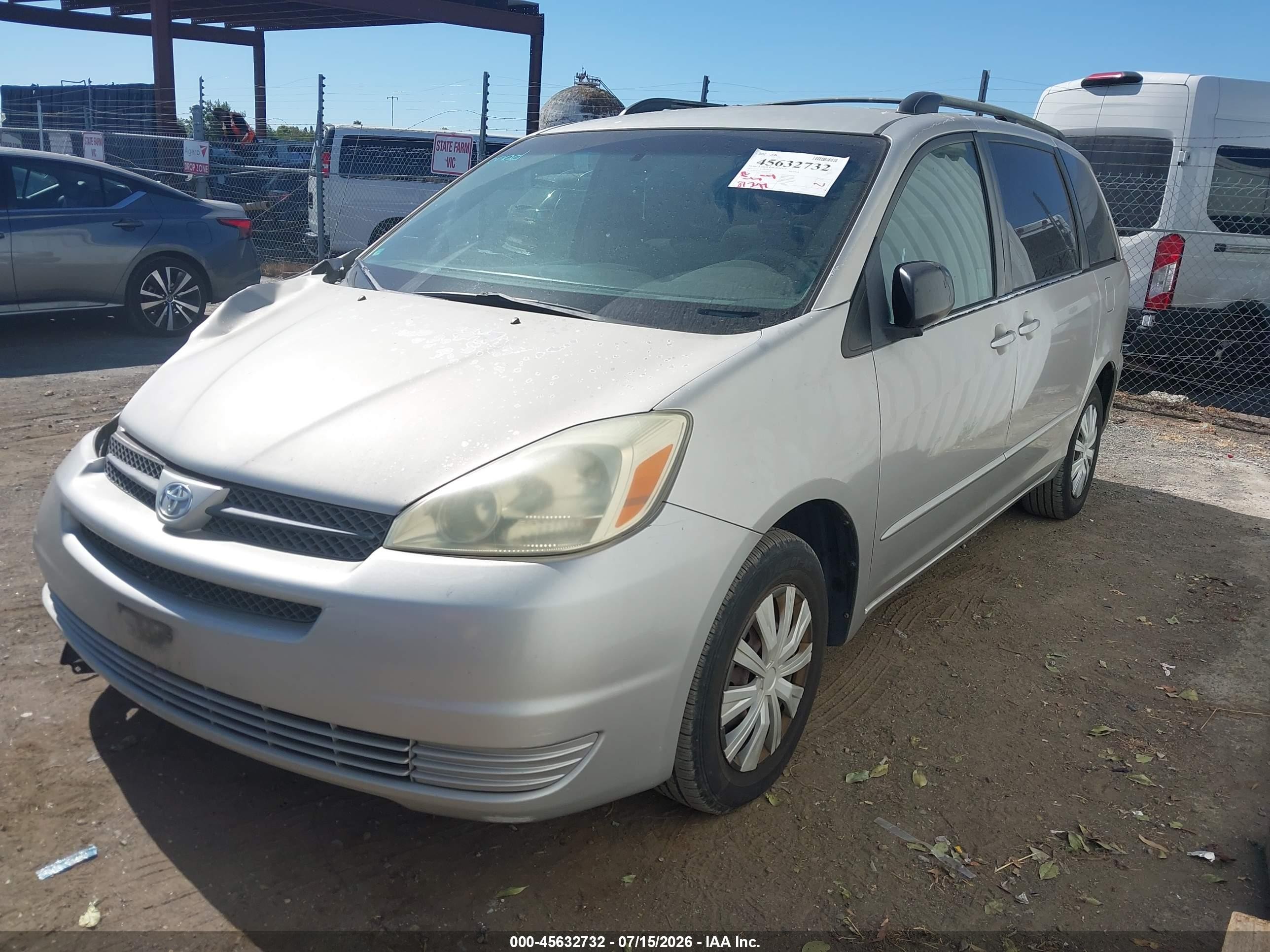 2004 Toyota Sienna Le Silver vin: 5TDZA23C34S214151