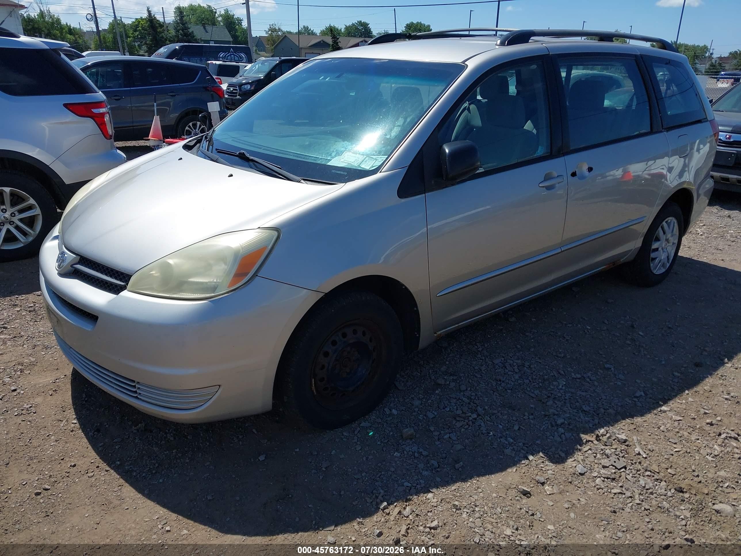 2005 Toyota Sienna Ce Серебряный vin: 5TDZA23C35S251086
