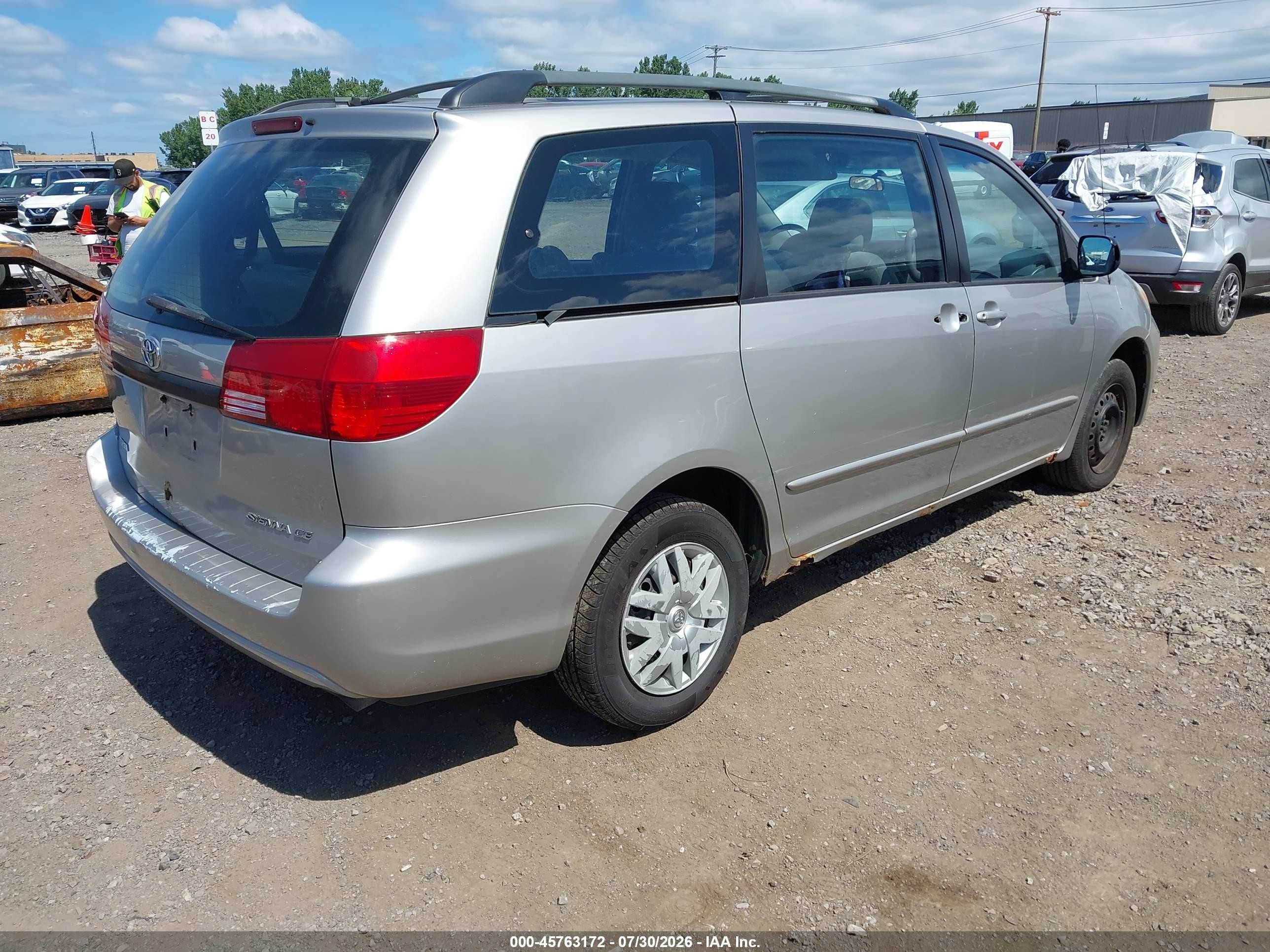 2005 Toyota Sienna Ce Серебряный vin: 5TDZA23C35S251086