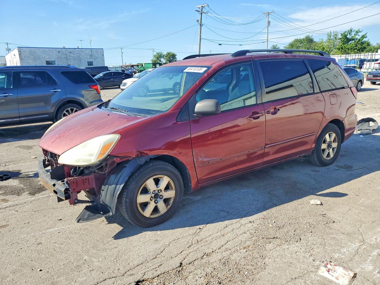 2005 Toyota Sienna Le 7 Passenger Burgundy vin: 5TDZA23C35S264694