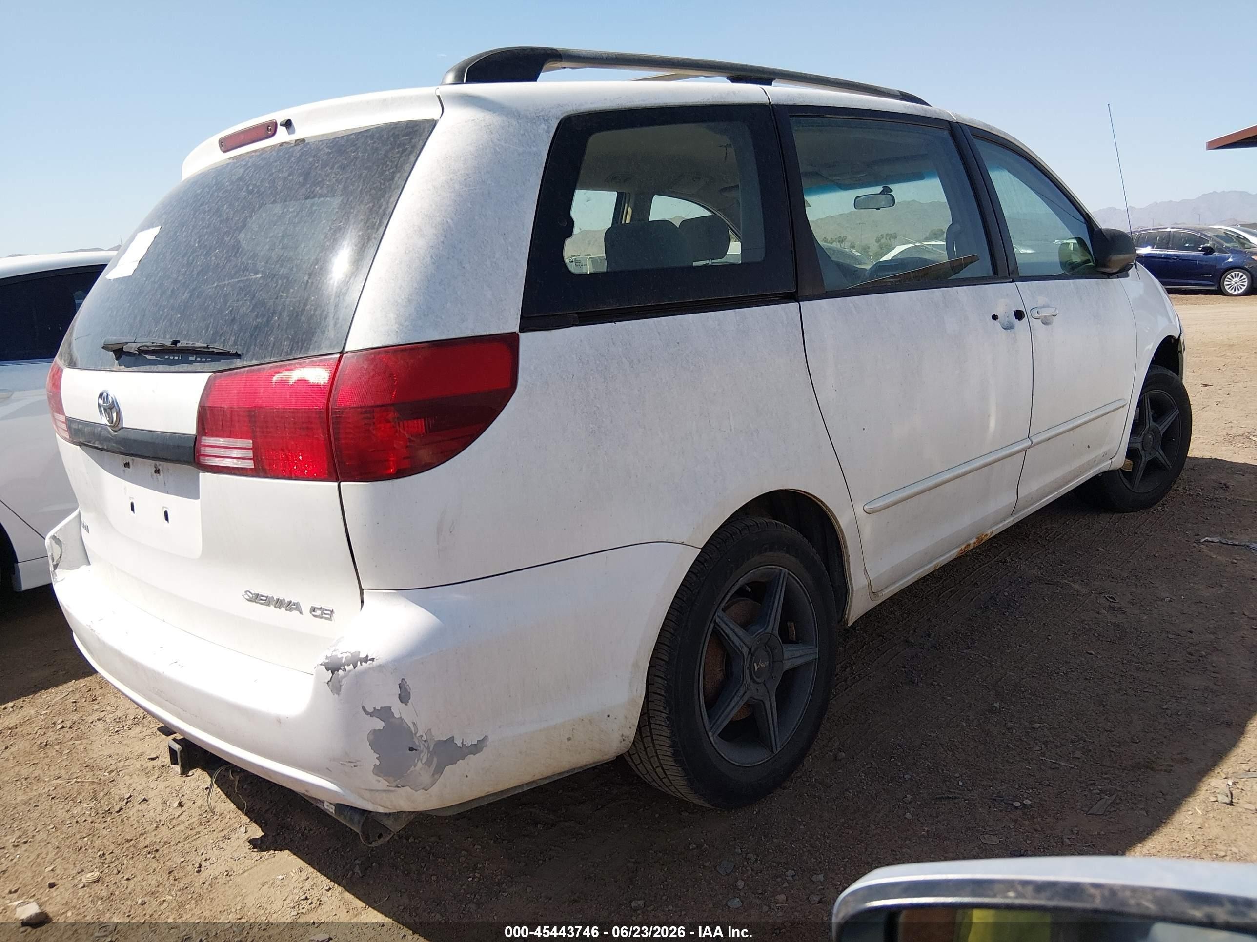 2005 Toyota Sienna Ce Белый vin: 5TDZA23C35S343413