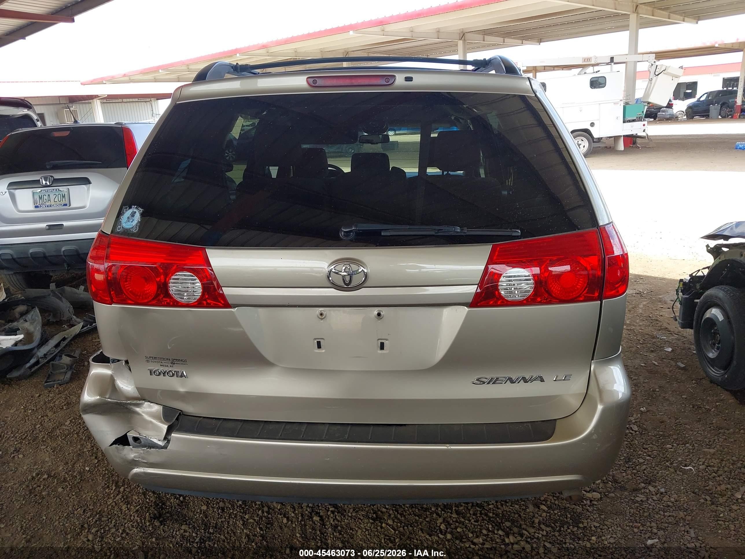 2006 Toyota Sienna Le Gold vin: 5TDZA23C36S528773
