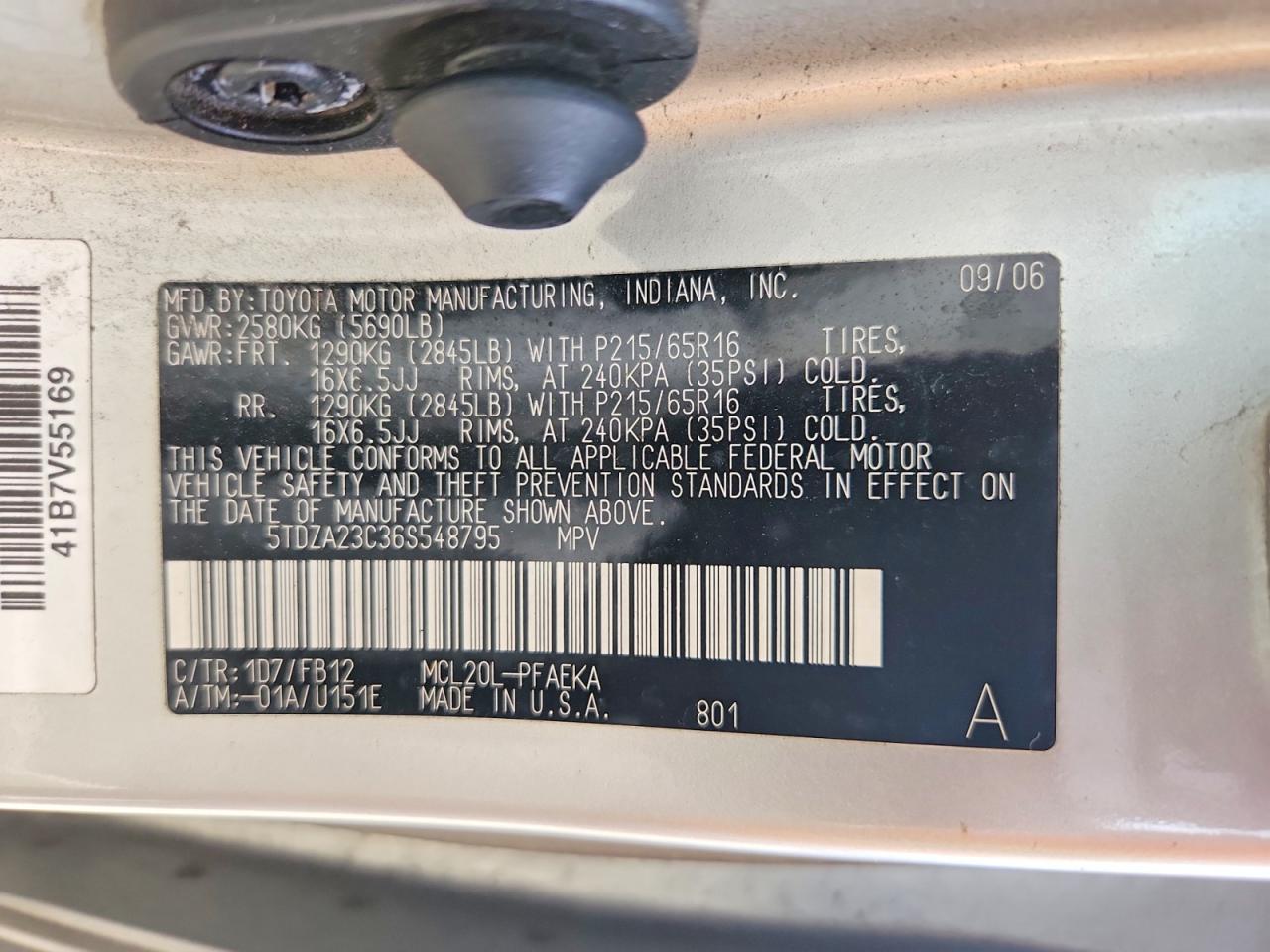 2006 Toyota Sienna Ce Silver vin: 5TDZA23C36S548795