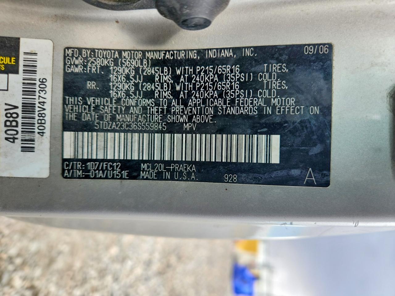 2006 Toyota Sienna Le 8 Passenger Silver vin: 5TDZA23C36S559845