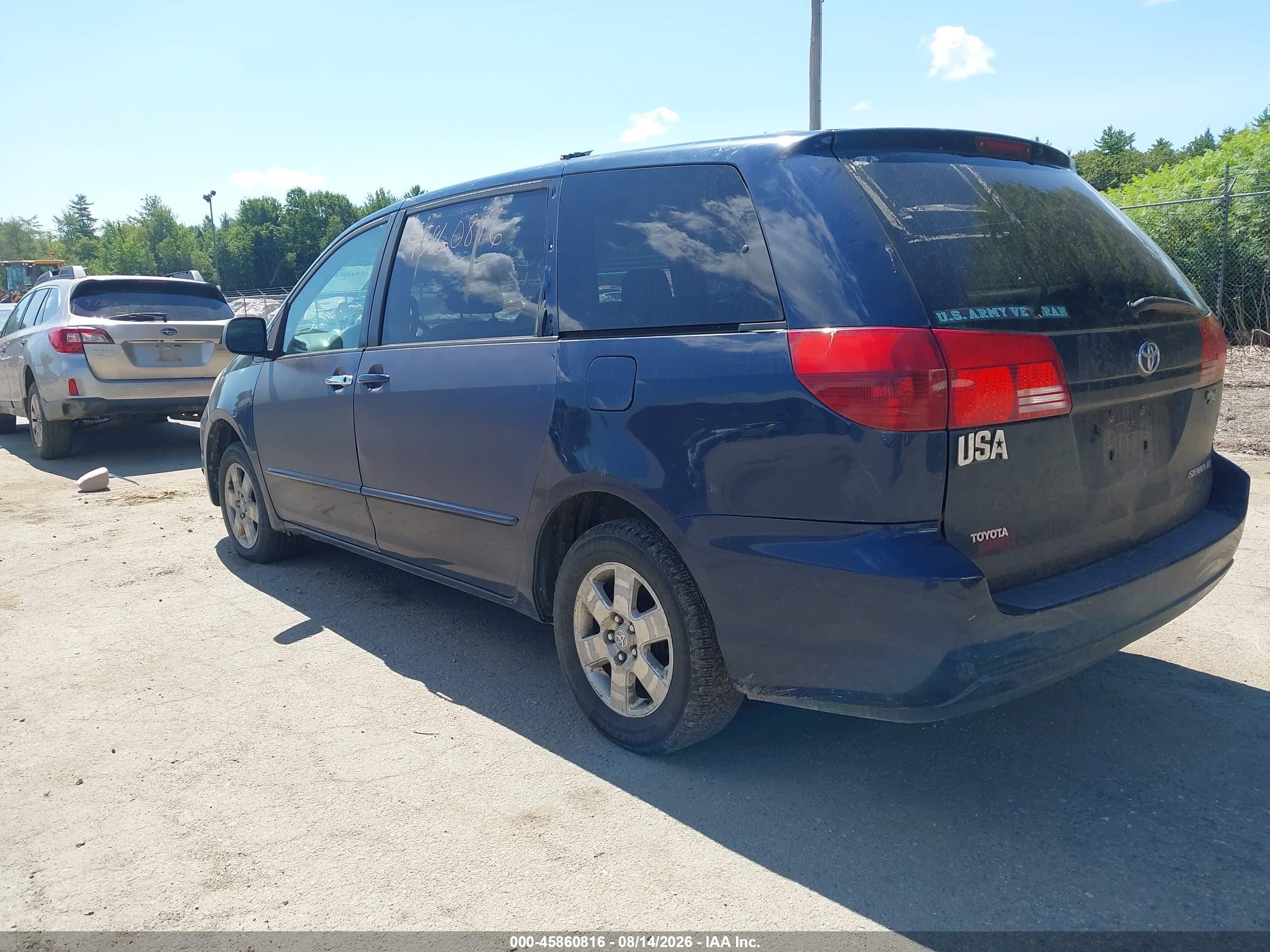 2004 Toyota Sienna Le Blue vin: 5TDZA23C44S027632