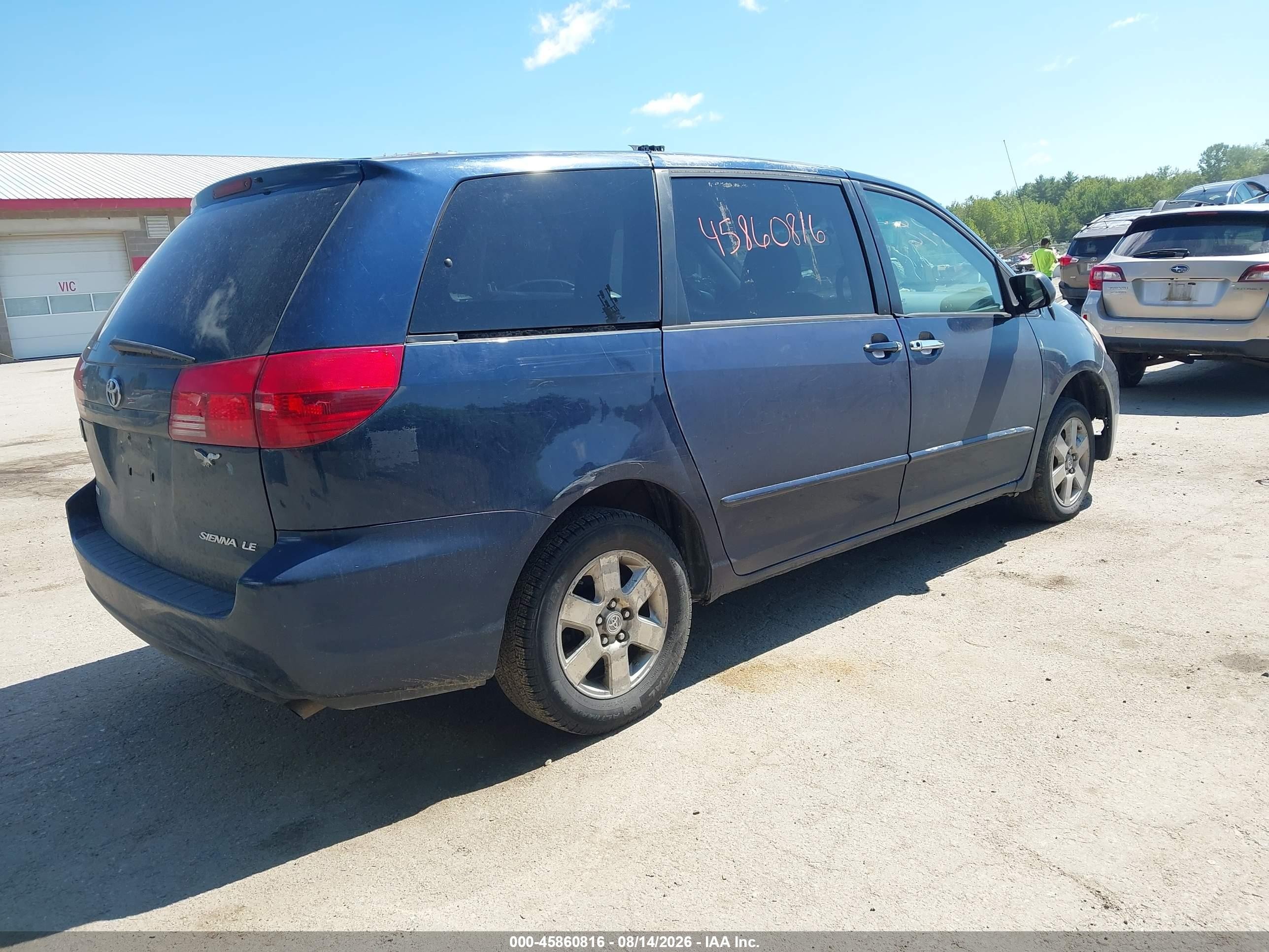 2004 Toyota Sienna Le Blue vin: 5TDZA23C44S027632