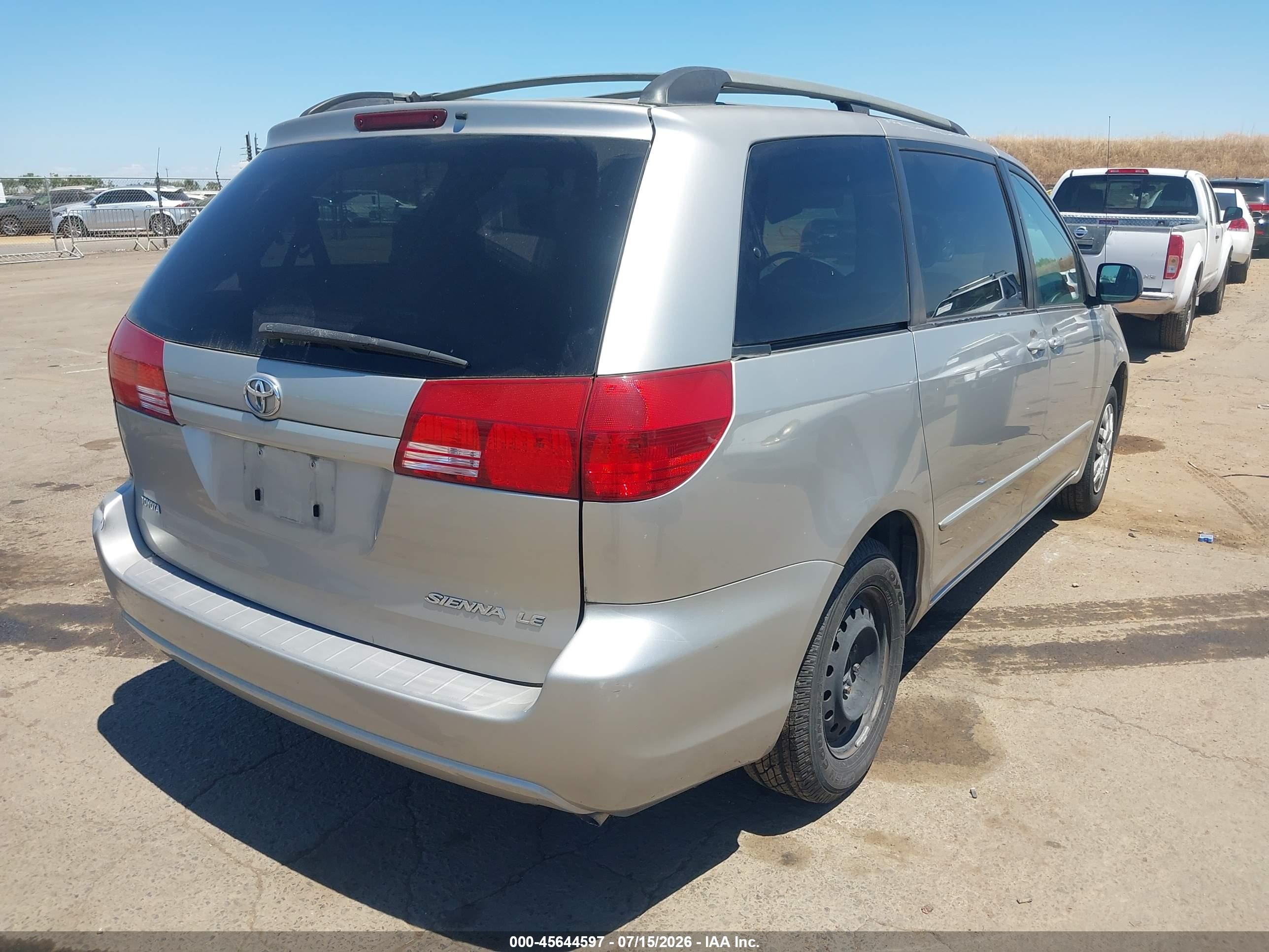 2004 Toyota Sienna Le Gray vin: 5TDZA23C44S217382