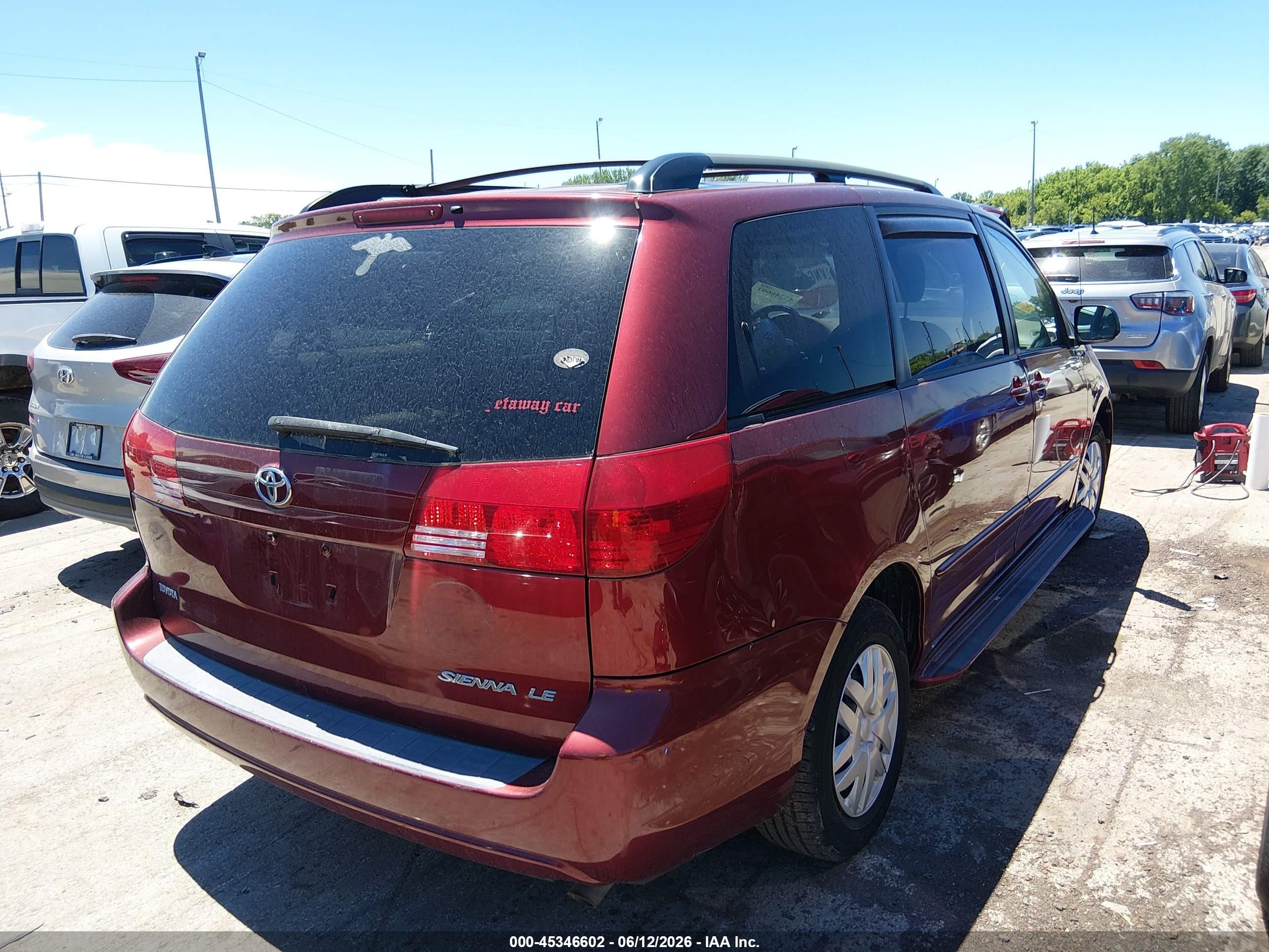 2005 Toyota Sienna Le Red vin: 5TDZA23C45S258774