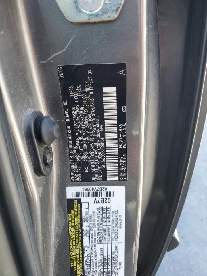 2005 Toyota Sienna Gray vin: 5TDZA23C45S280161