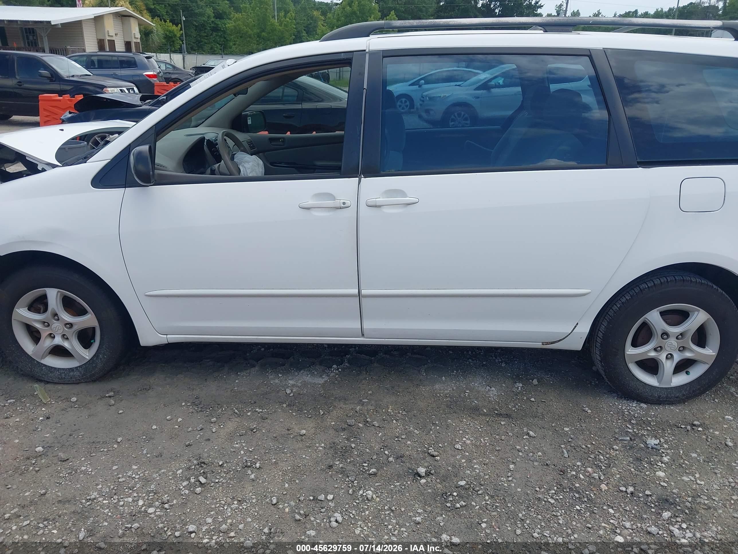 2005 Toyota Sienna Ce White vin: 5TDZA23C45S351228