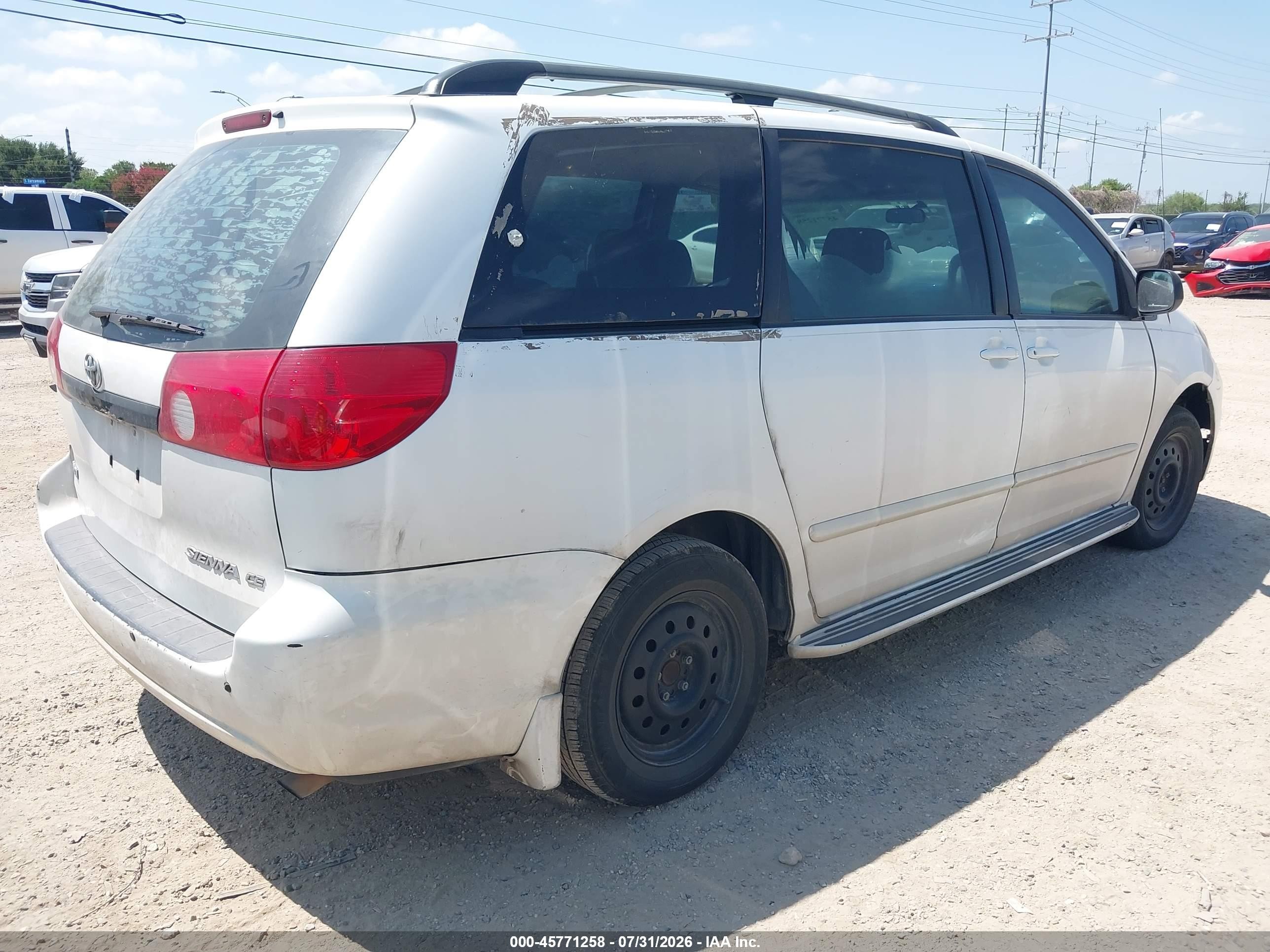2006 Toyota Sienna Ce Белый vin: 5TDZA23C46S457972