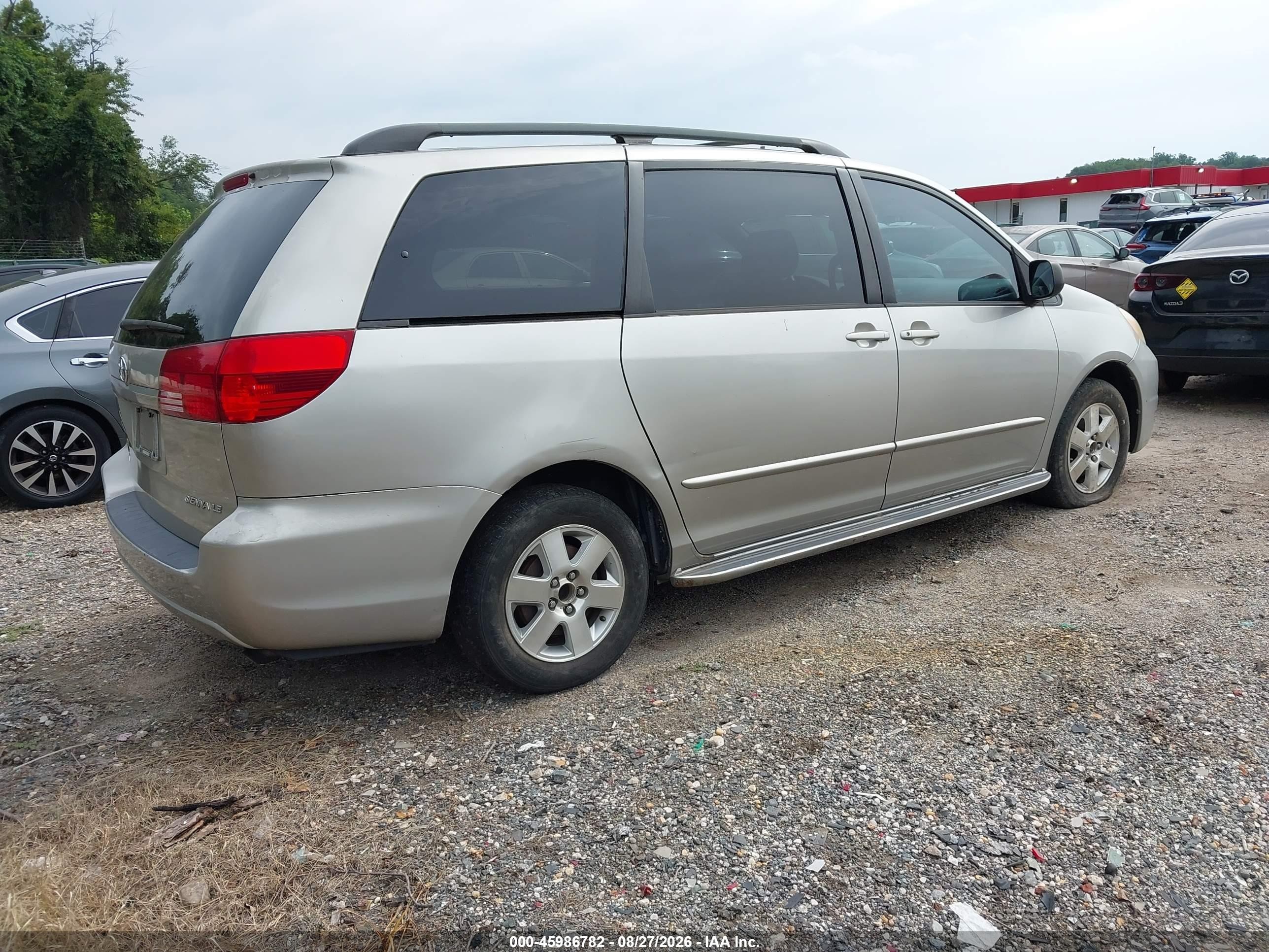 2004 Toyota Sienna Le Silver vin: 5TDZA23C54S020575
